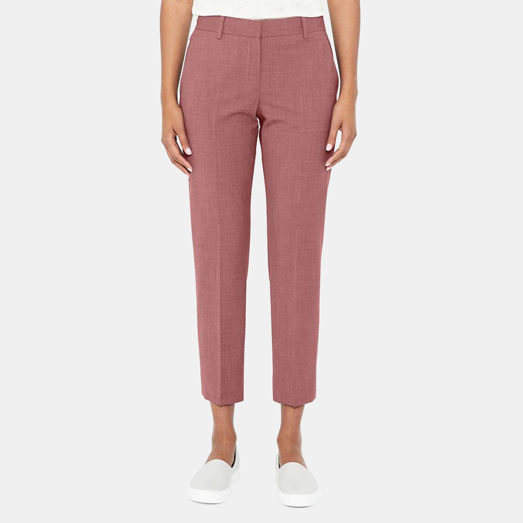 띠어리 Theory Slim Cropped Pant in Stretch Wool,SAMBA MELANGE