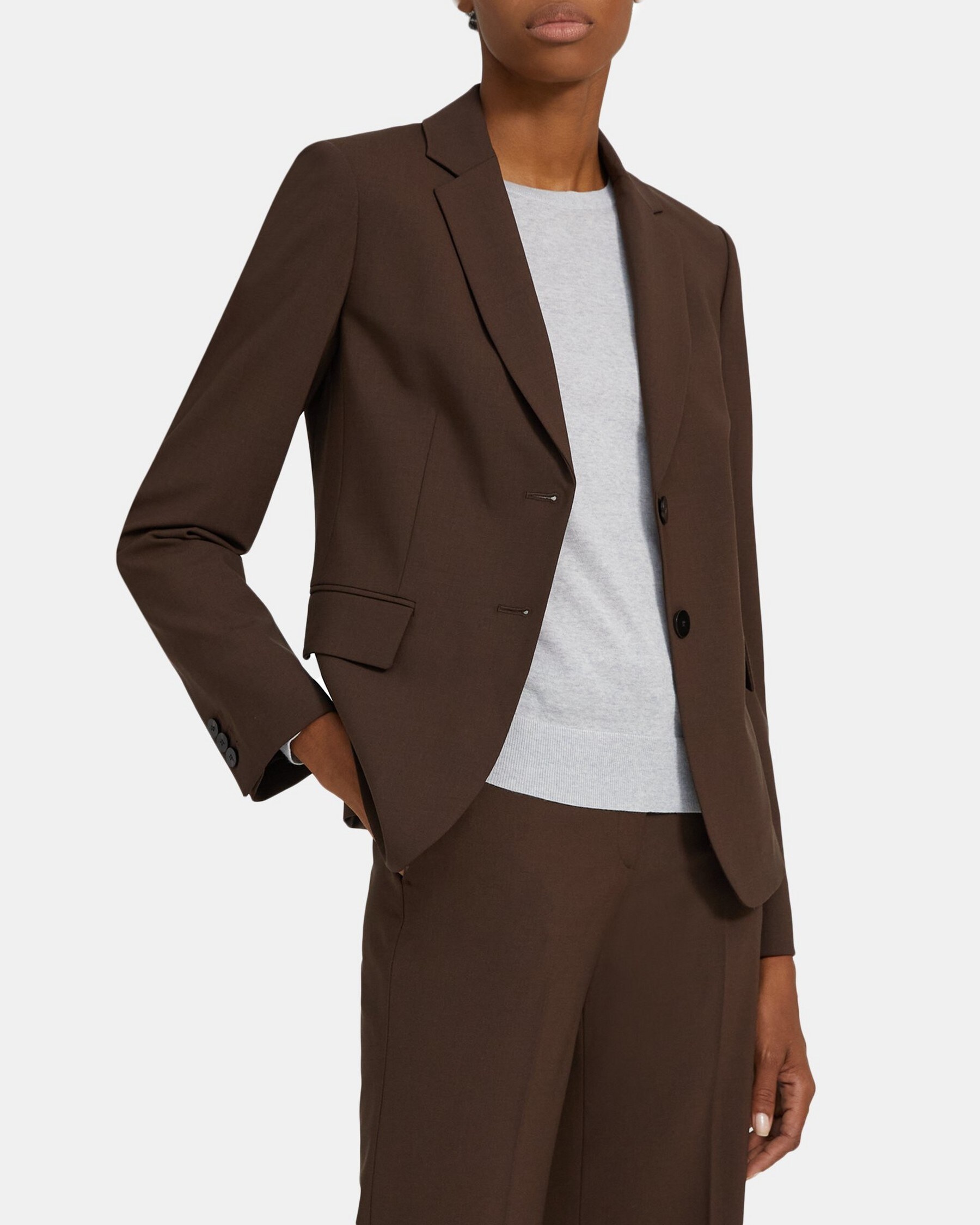 Theory Tailored Blazer in Stretch Wool