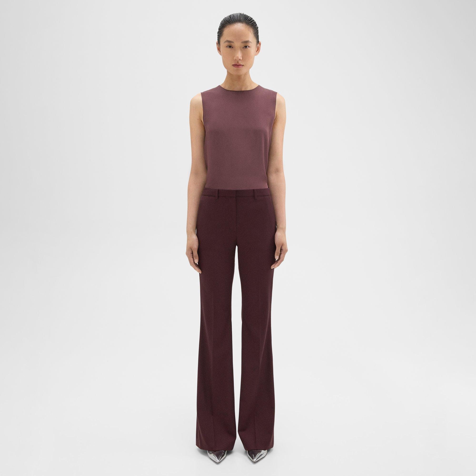 Demitria wool-blend wide-leg pants