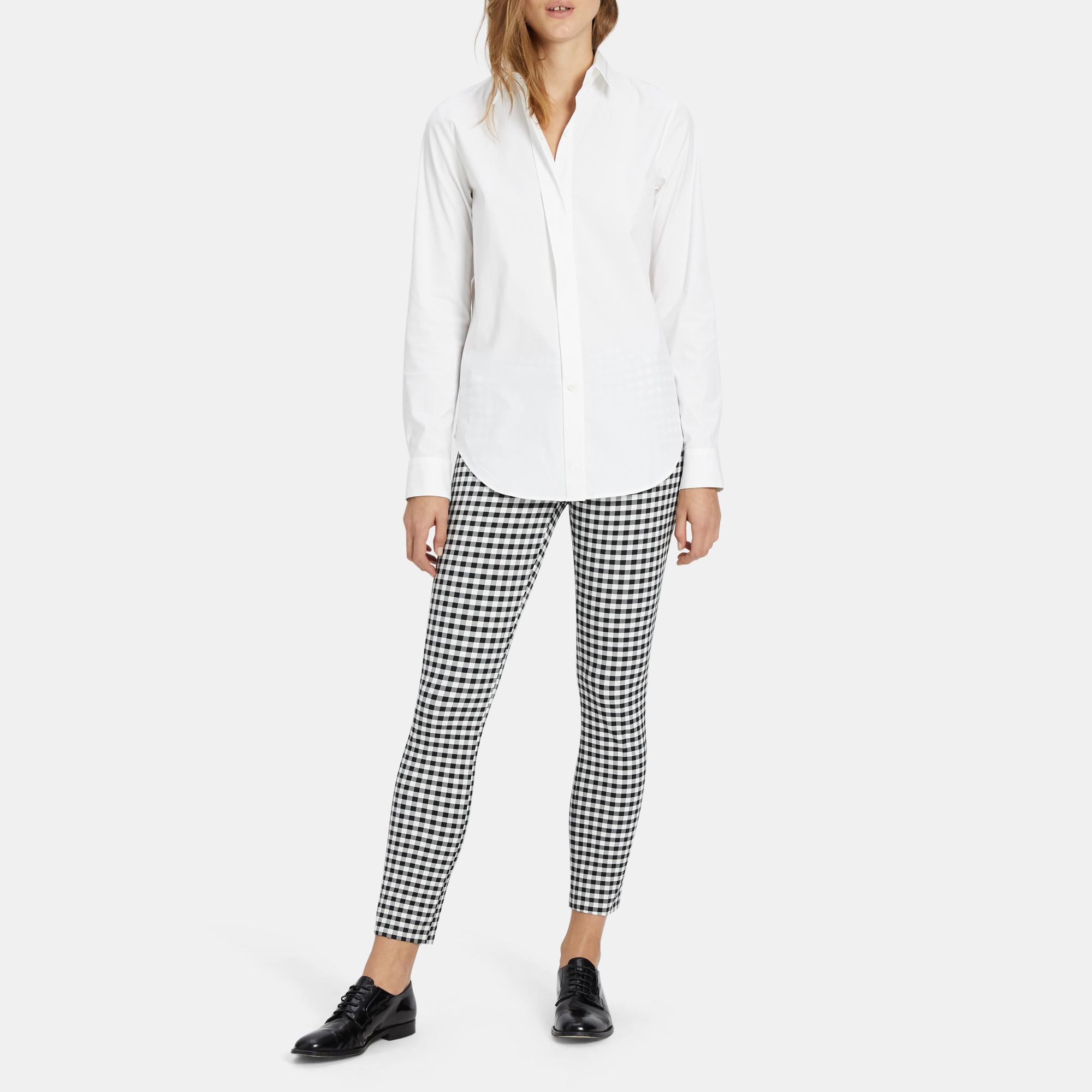 Earth tone mini-gingham pant, Selected