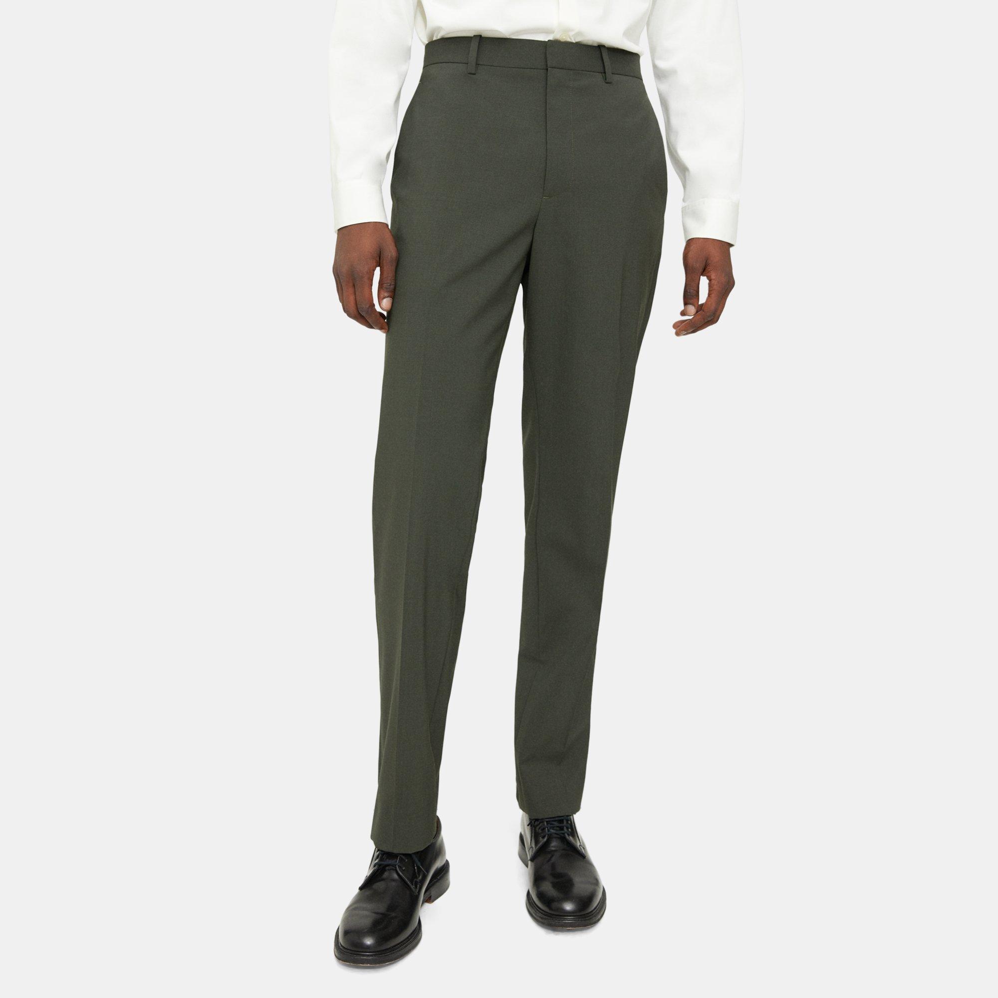 띠어리 Theory Slim Pant in Stretch Wool,DARK OLIVE BRANCH