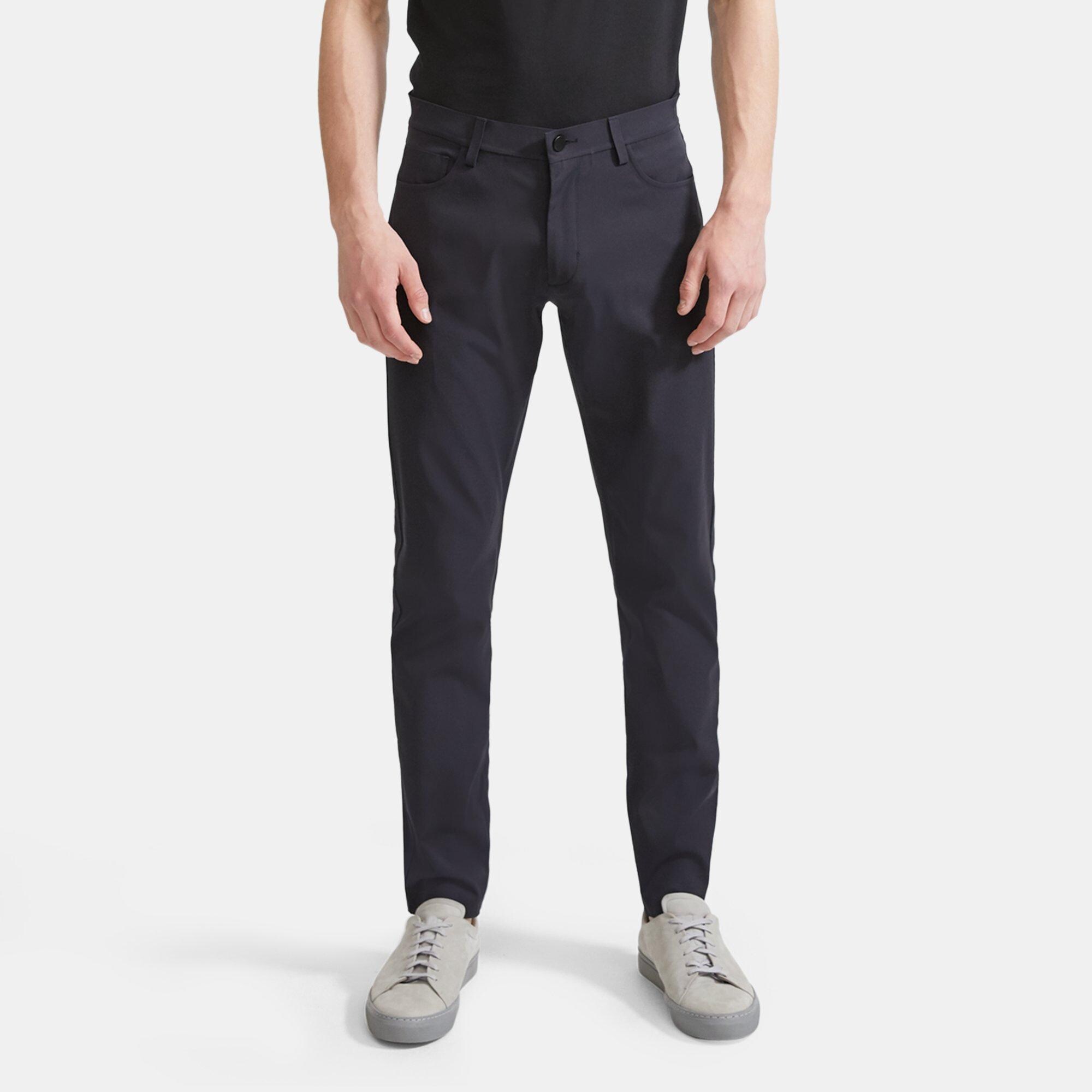 띠어리 Theory Slim-Fit Five-Pocket Pant in Neoteric,BLACK