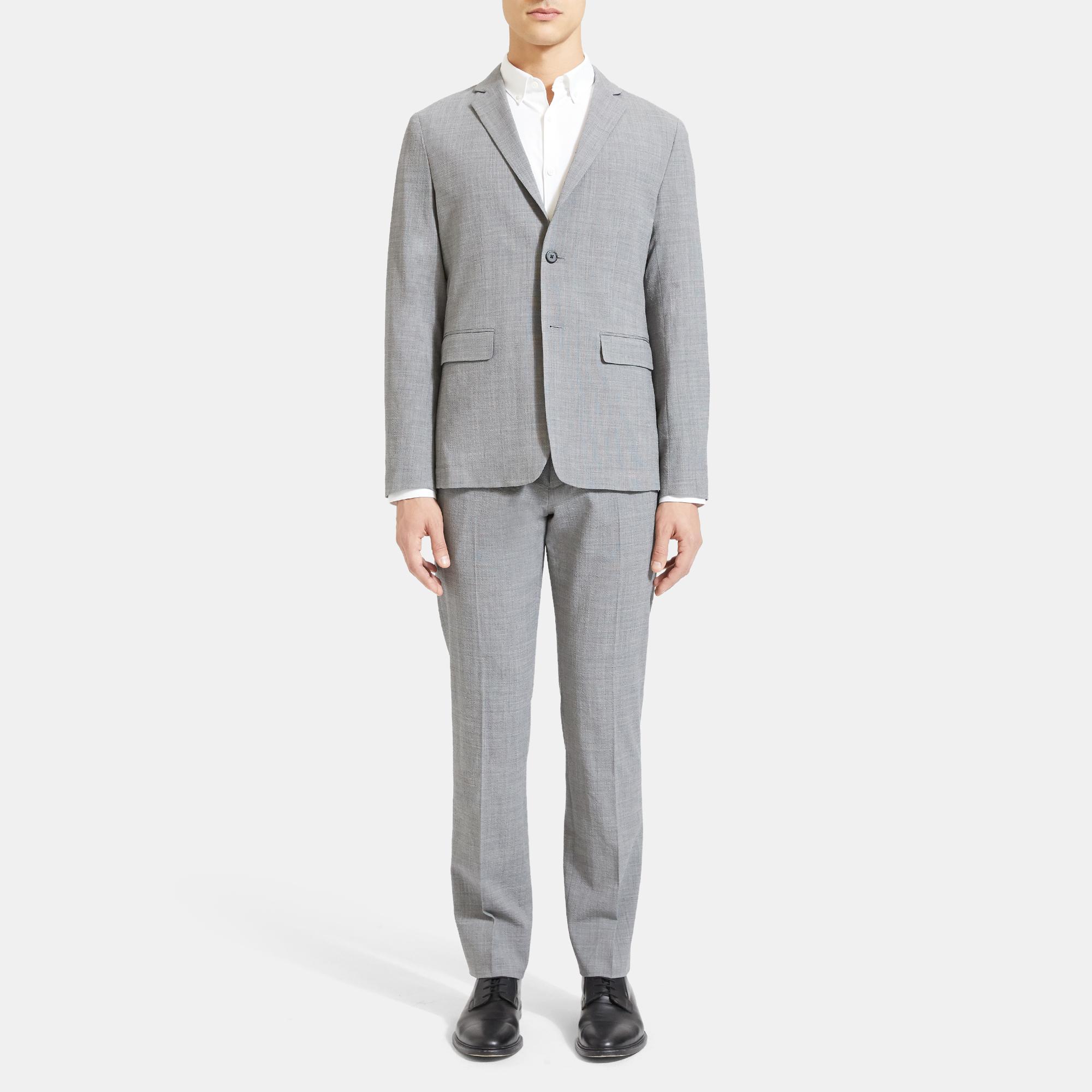 Wool Seersucker Unstructured Blazer | Theory Outlet