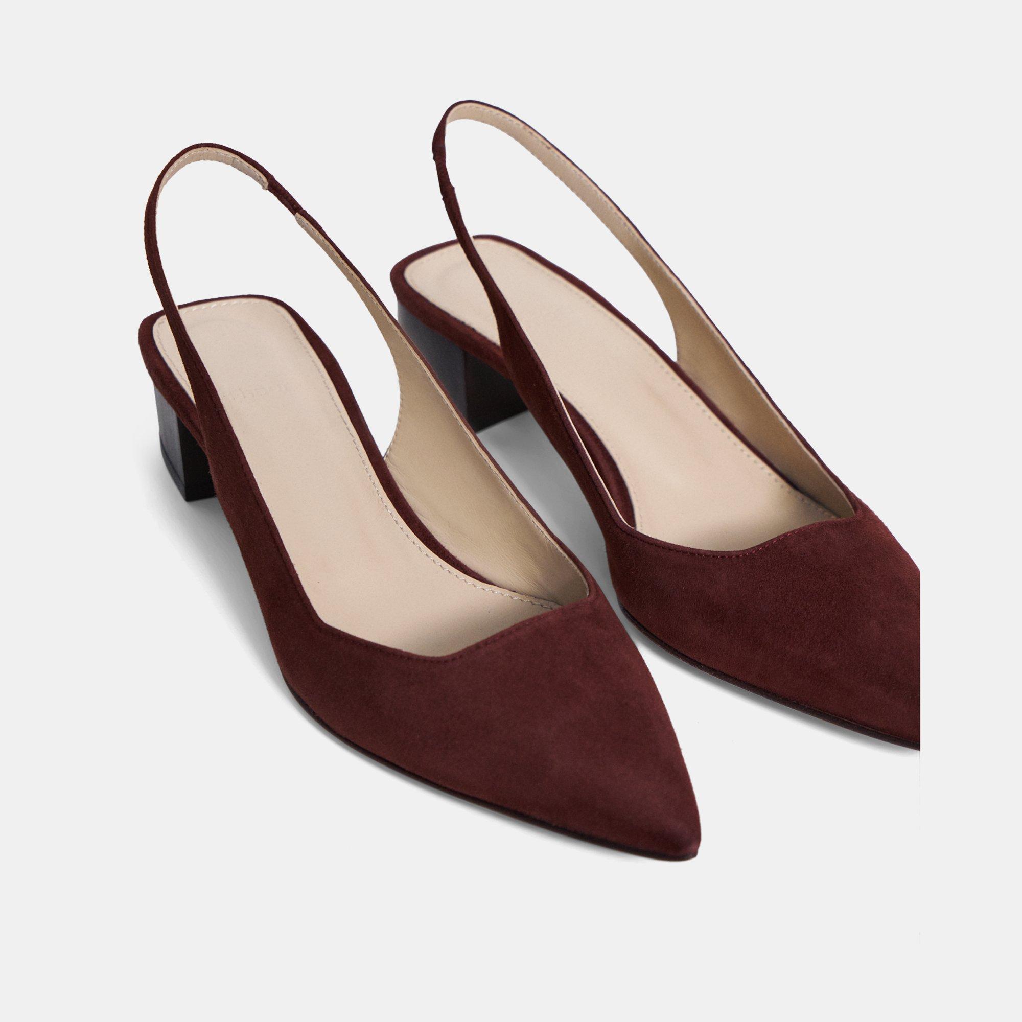 Block Heel Slingback in Suede