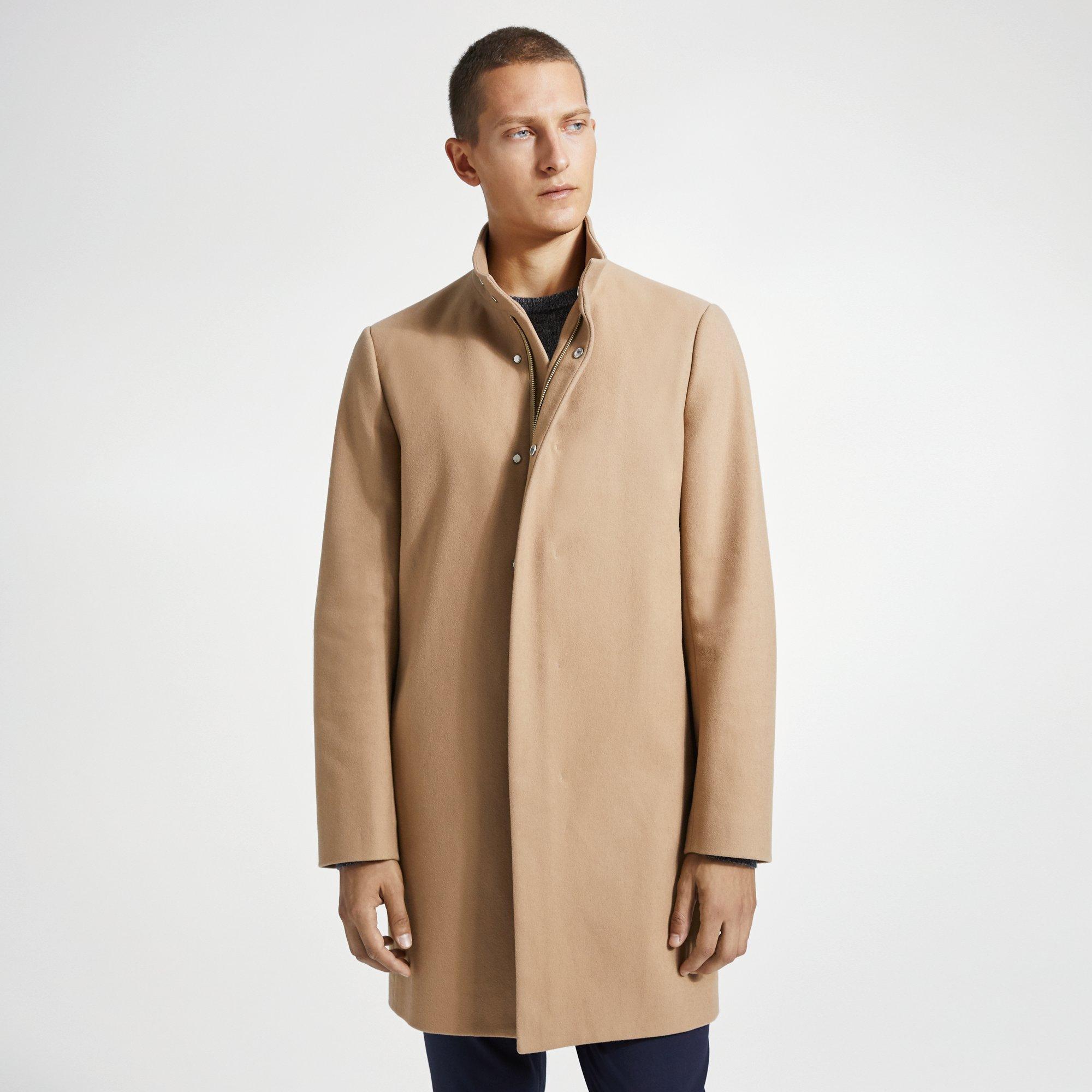 Theory Outlet Official Site | Stretch Melton Belvin Coat