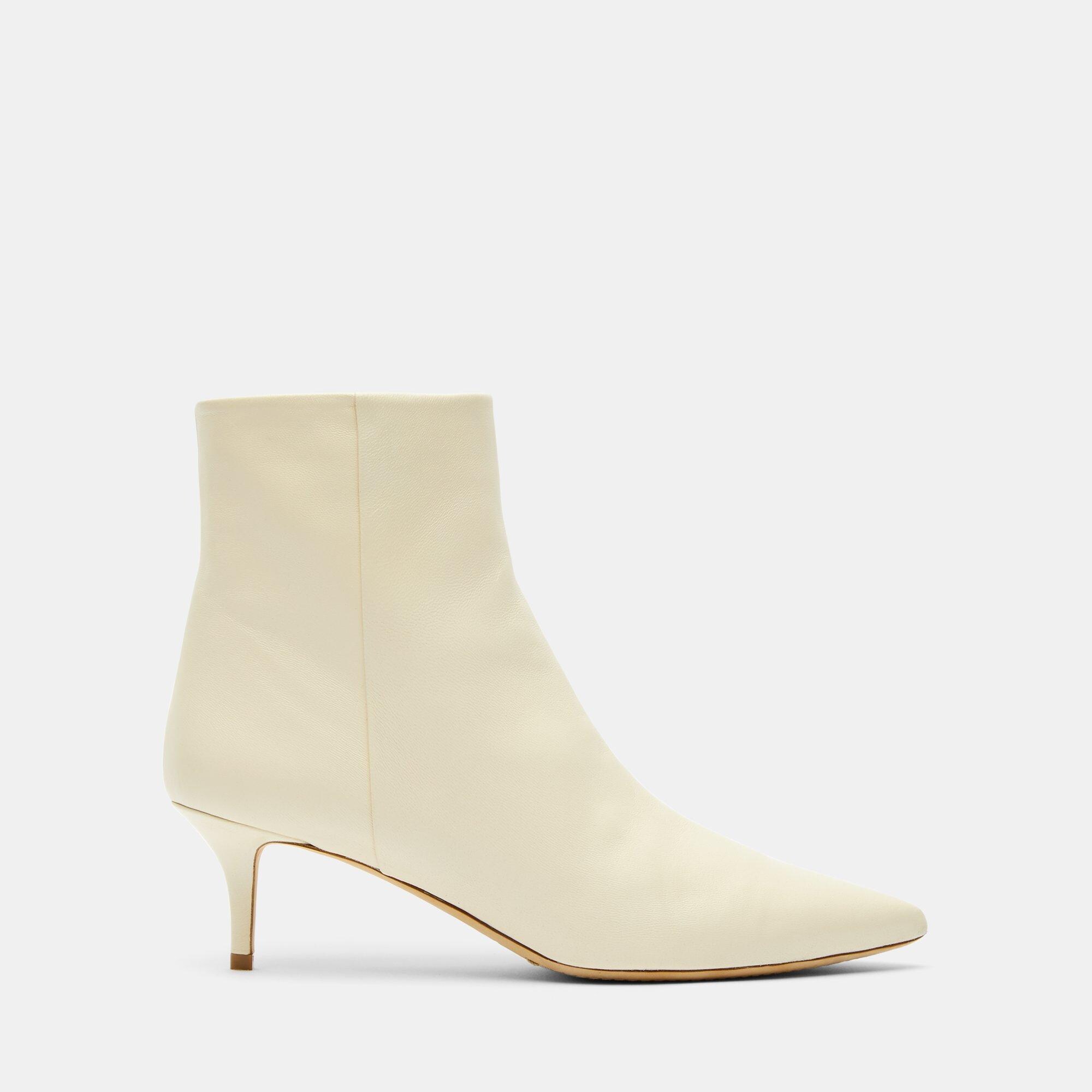 Theory Outlet Official Site | Kitten Heel Bootie in Leather