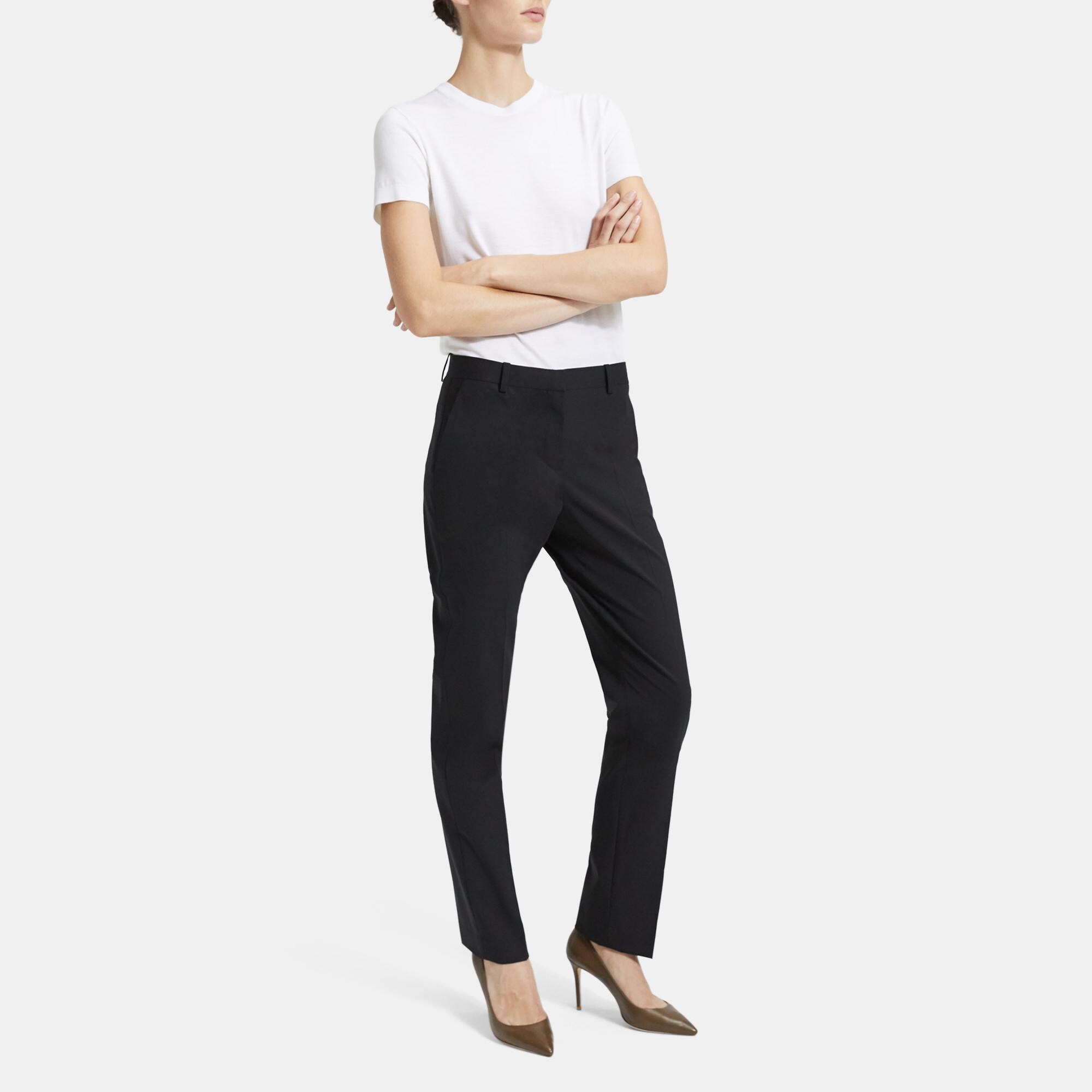 Treeca Full Length Pant in Travel Wool | Theory