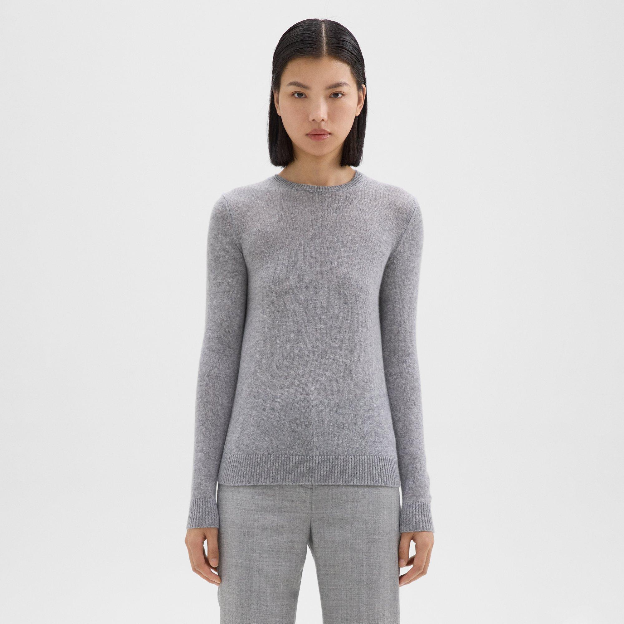 Grey Feather Cashmere Crewneck Sweater | Theory