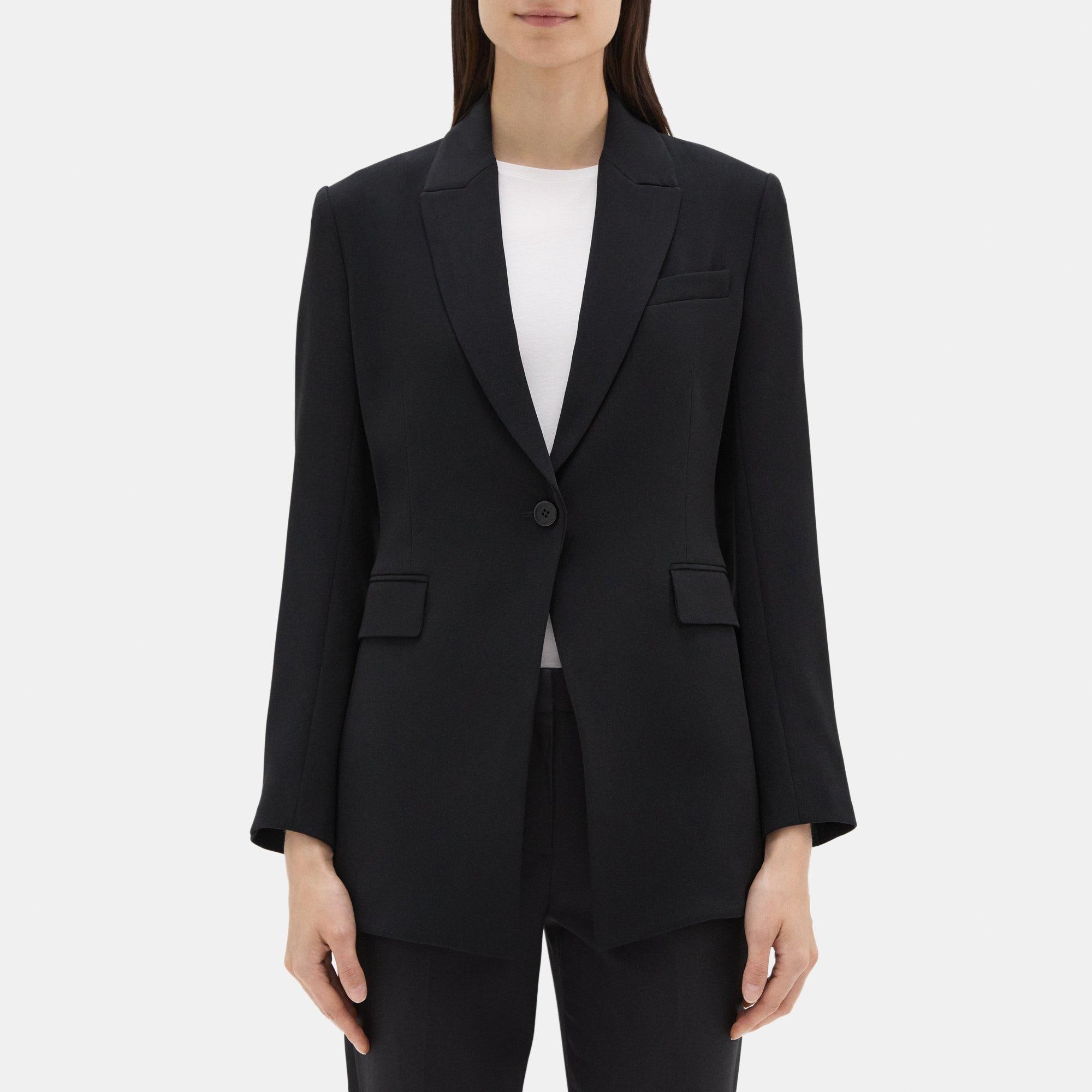 Theory Single-Breasted Blazer in Crepe