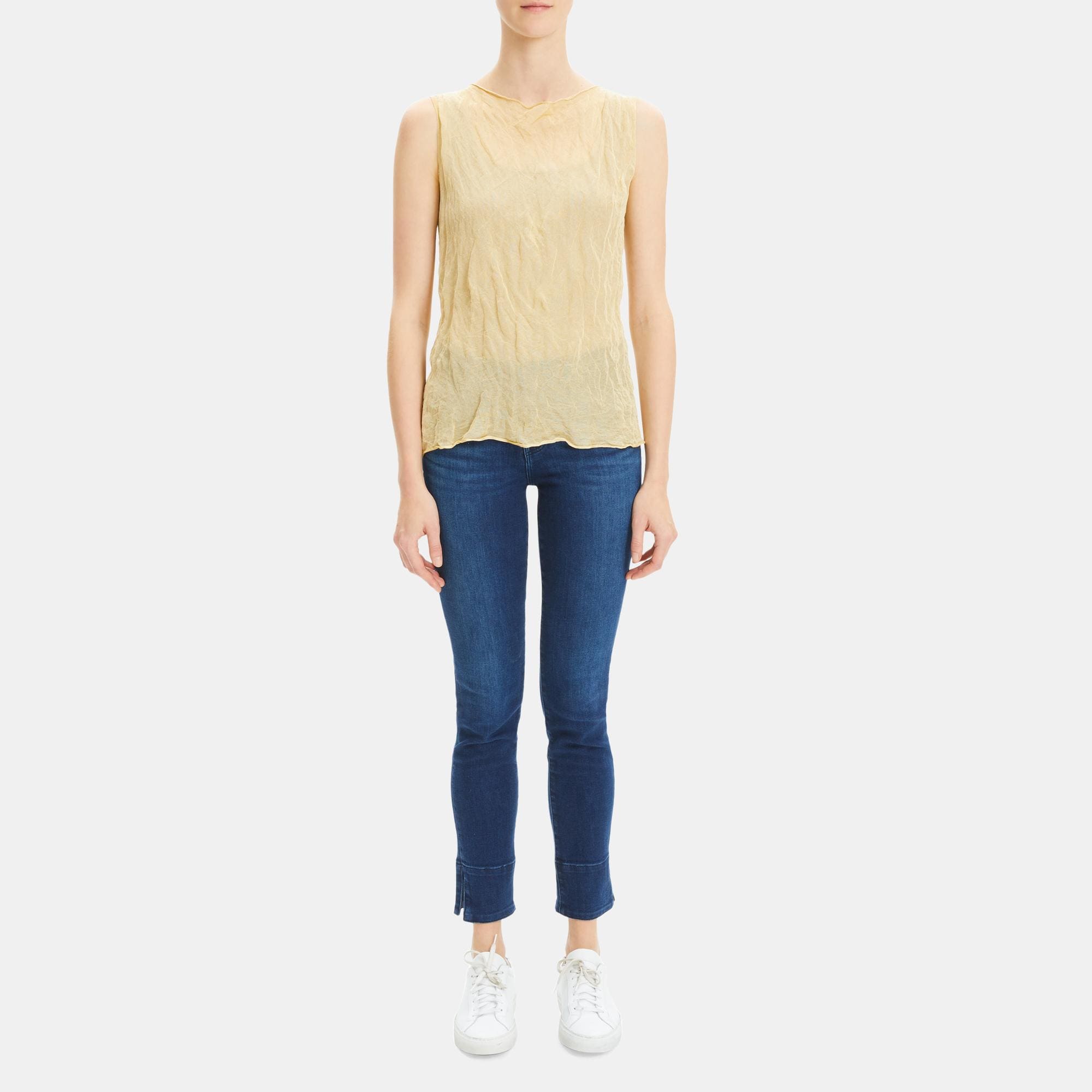 Theory Crinkled Shell Top