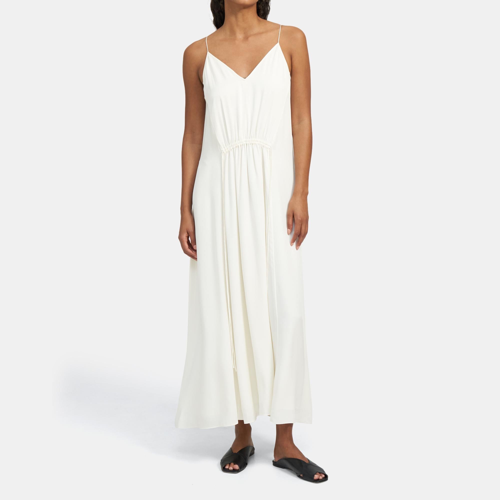 Theory silk 2025 maxi dress