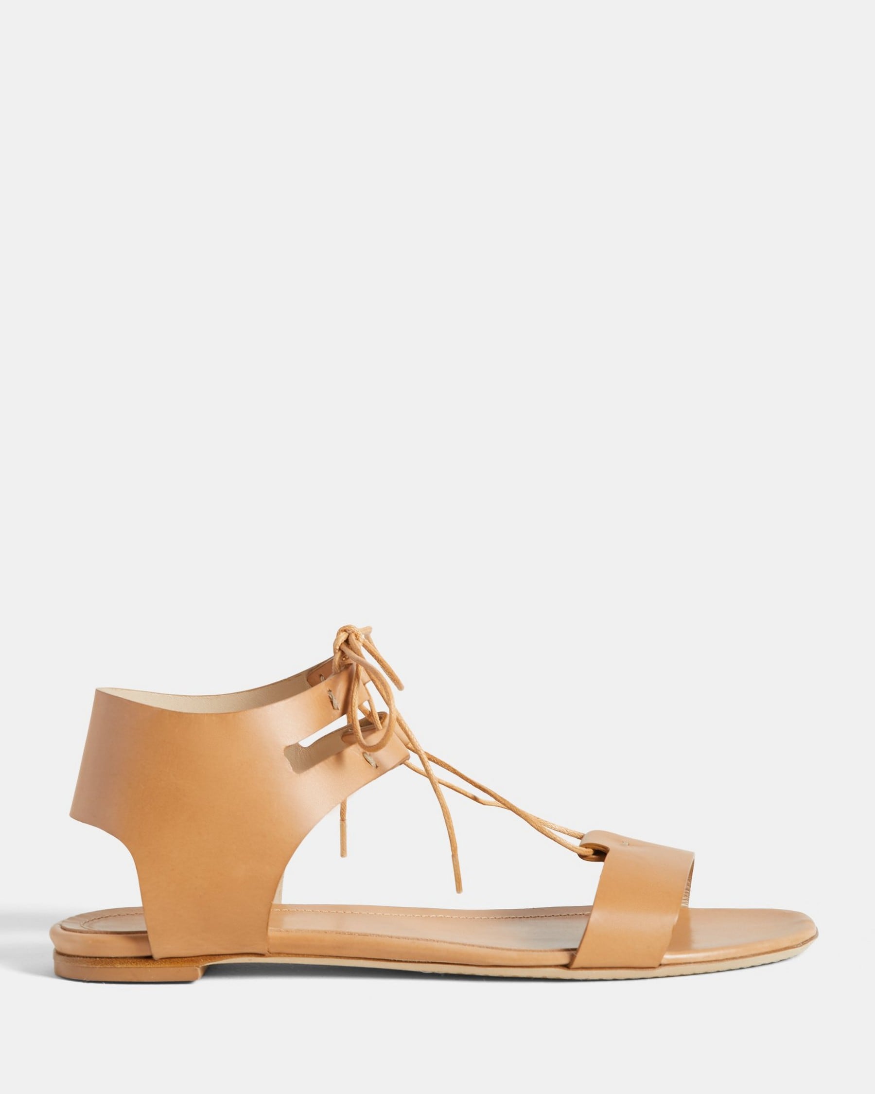 Laced Sandal in Leather