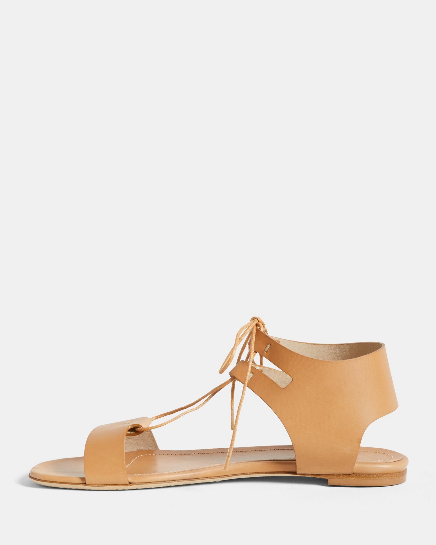Laced Sandal in Leather