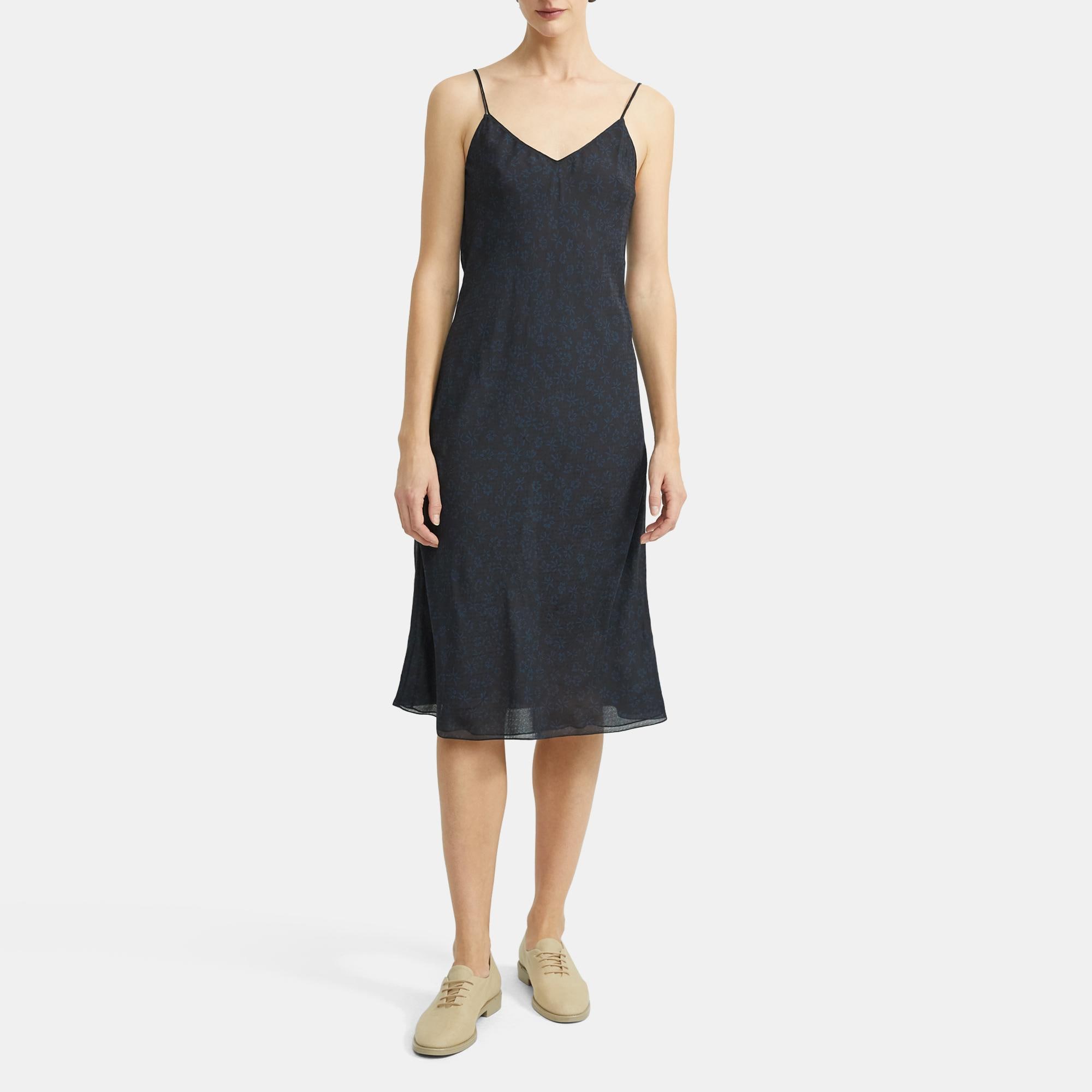 Theory Outlet Official Site | Easy Slip Dress in Floral Silk