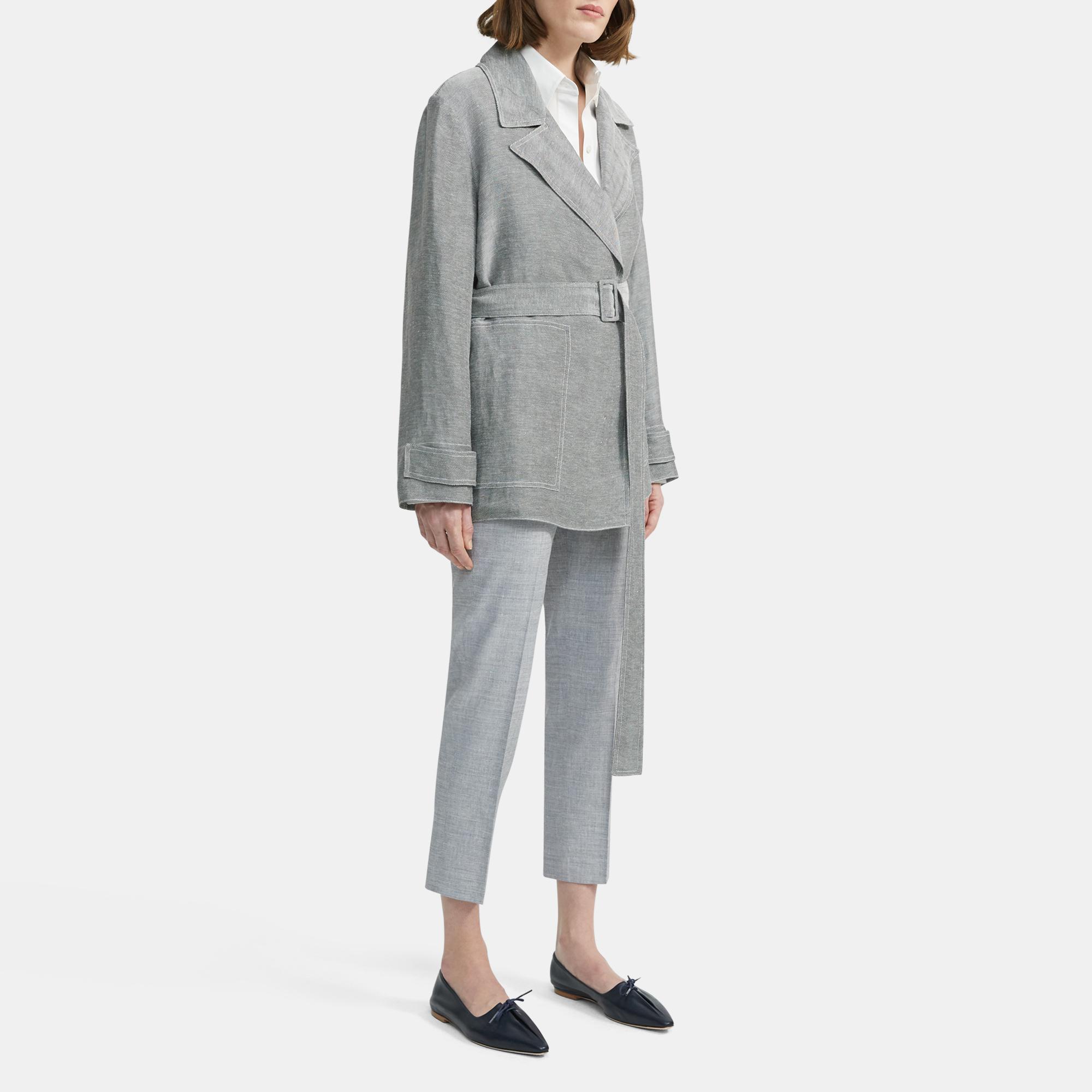 Theory Linen Twill Short Trench
