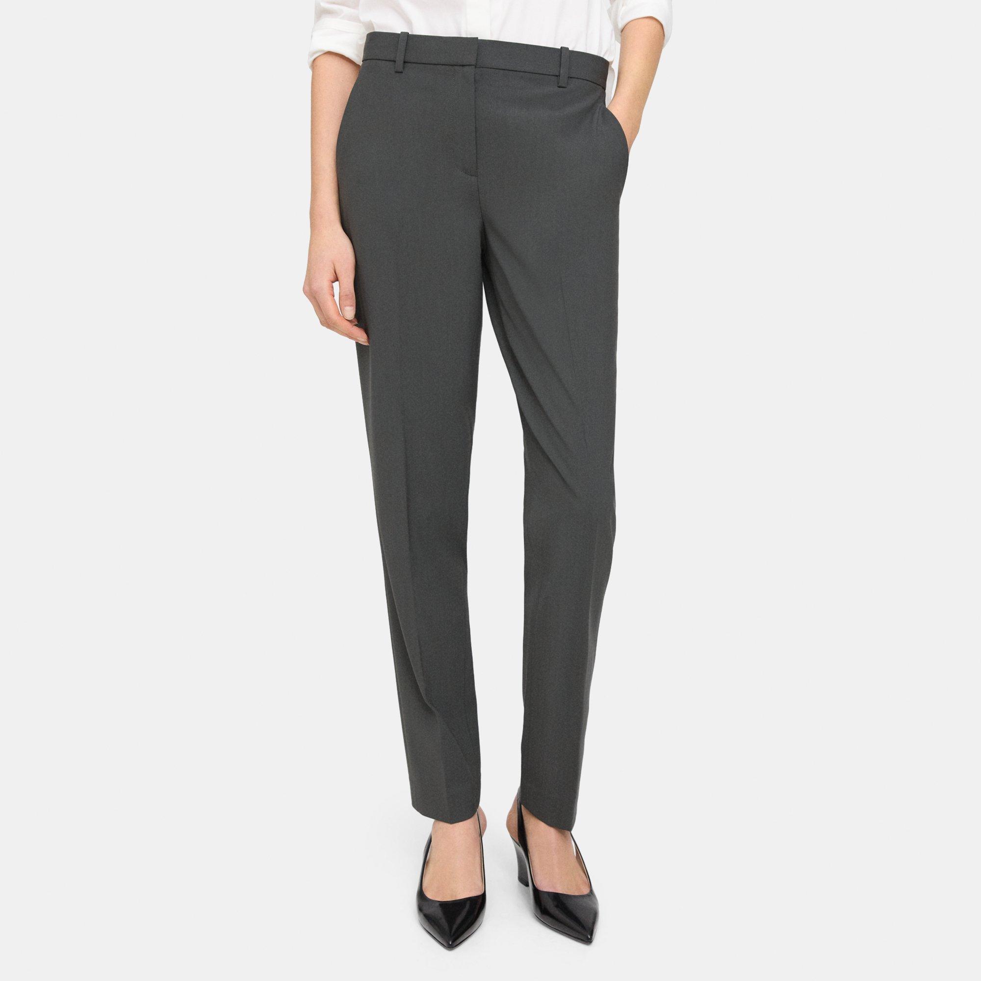 띠어리 Theory Full Length Pant in Stretch Wool,DEEP GREEN