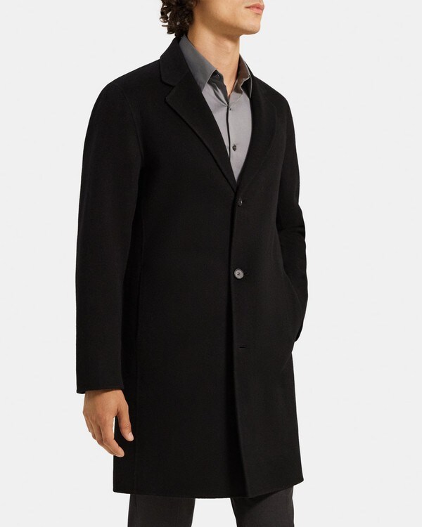 띠어리 Theory Tailored Coat in Double-Face Wool-Cashmere,BLACK