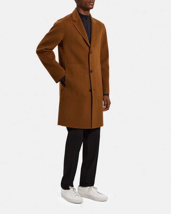 띠어리 Theory Tailored Coat in Double-Face Wool-Cashmere,WARM CHESTNUT