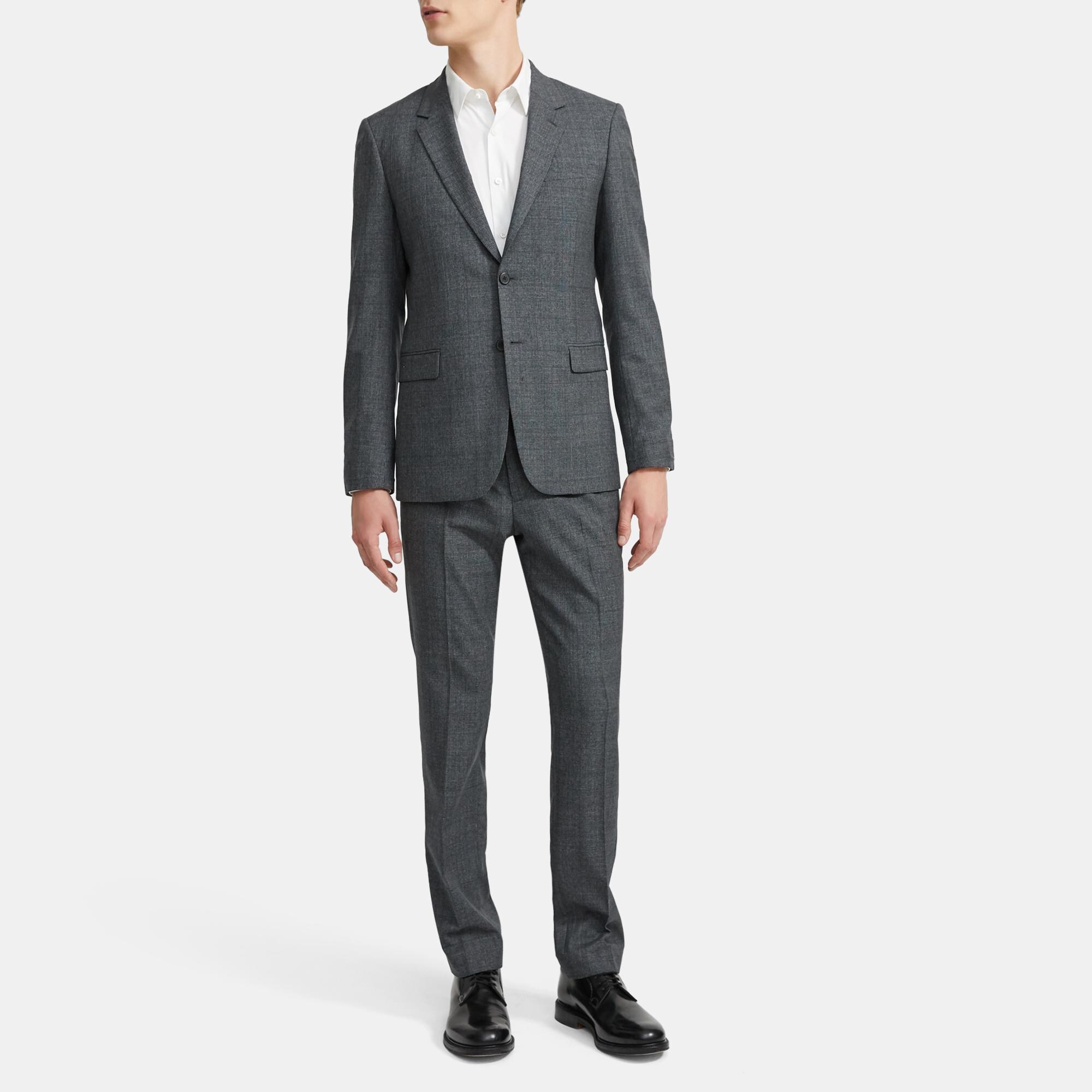 Glen Plaid Wool Structured Blazer | Theory