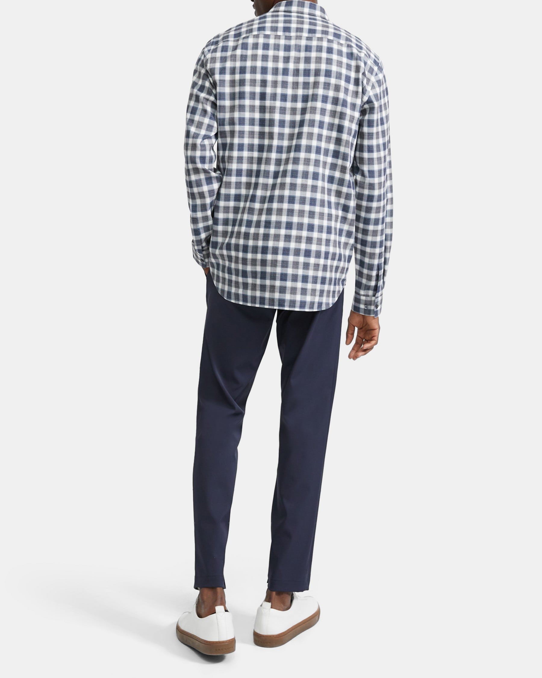 Standard-Fit Shirt in Check Cotton