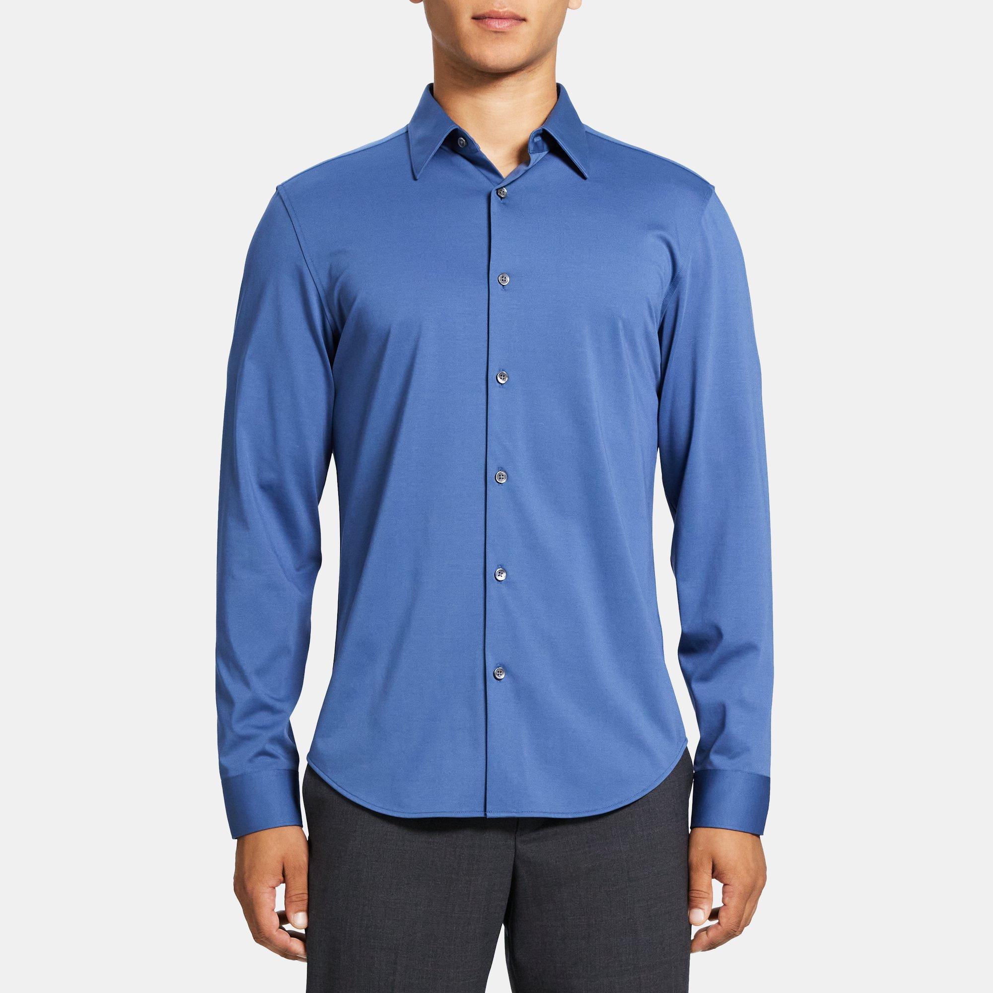 Structure Knit Tailored Shirt | Theory Outlet