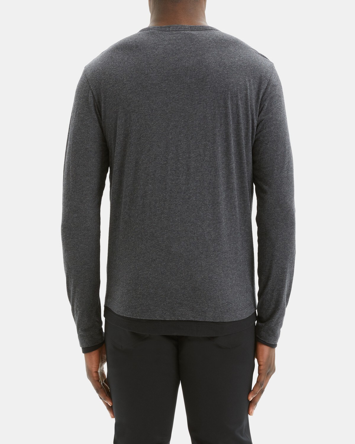 Theory Outlet Official Site | Double Long-Sleeve Tee in Pima Cotton
