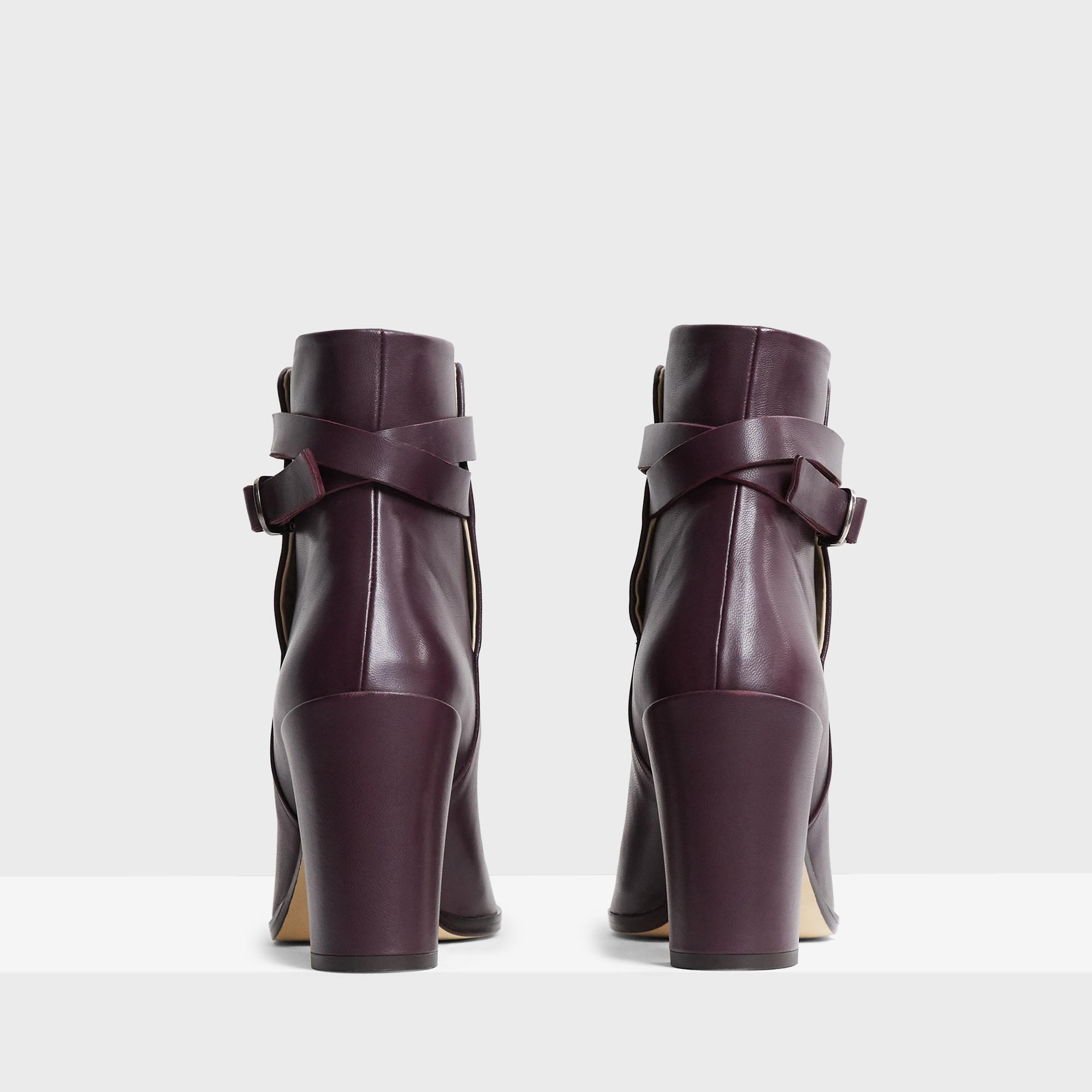 Leather Strapped Bootie | Theory Outlet
