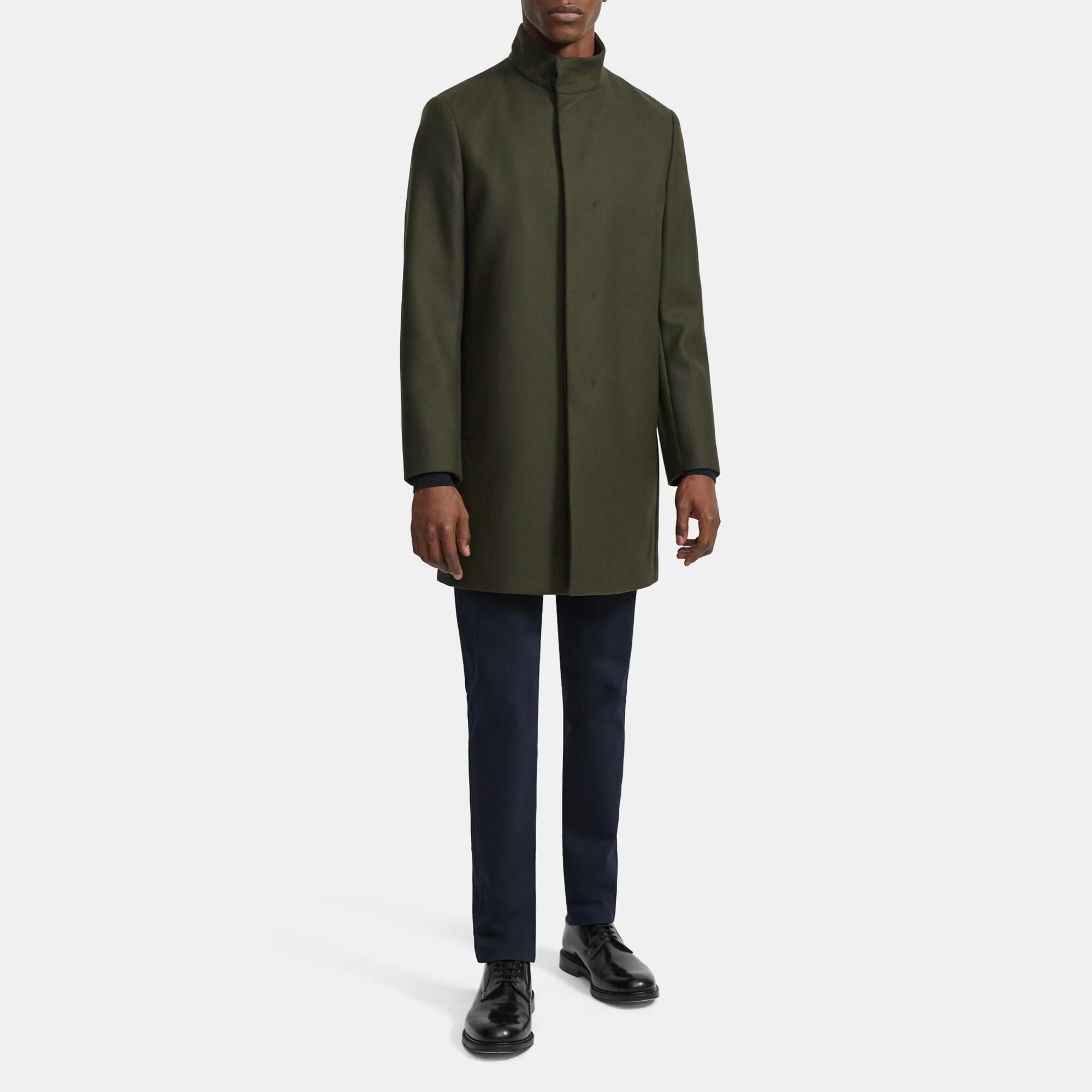 Theory Outlet Official Site | Belvin Coat in Traceable Wool Melton