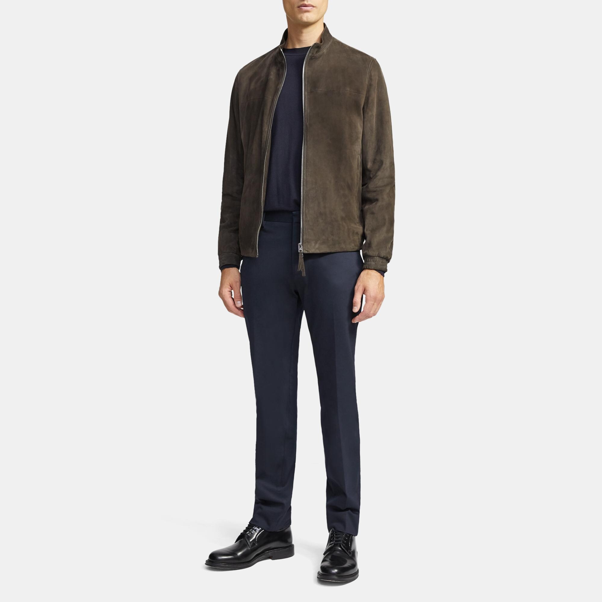 Theory Outlet Official Site | Bomber Jacket in Suede