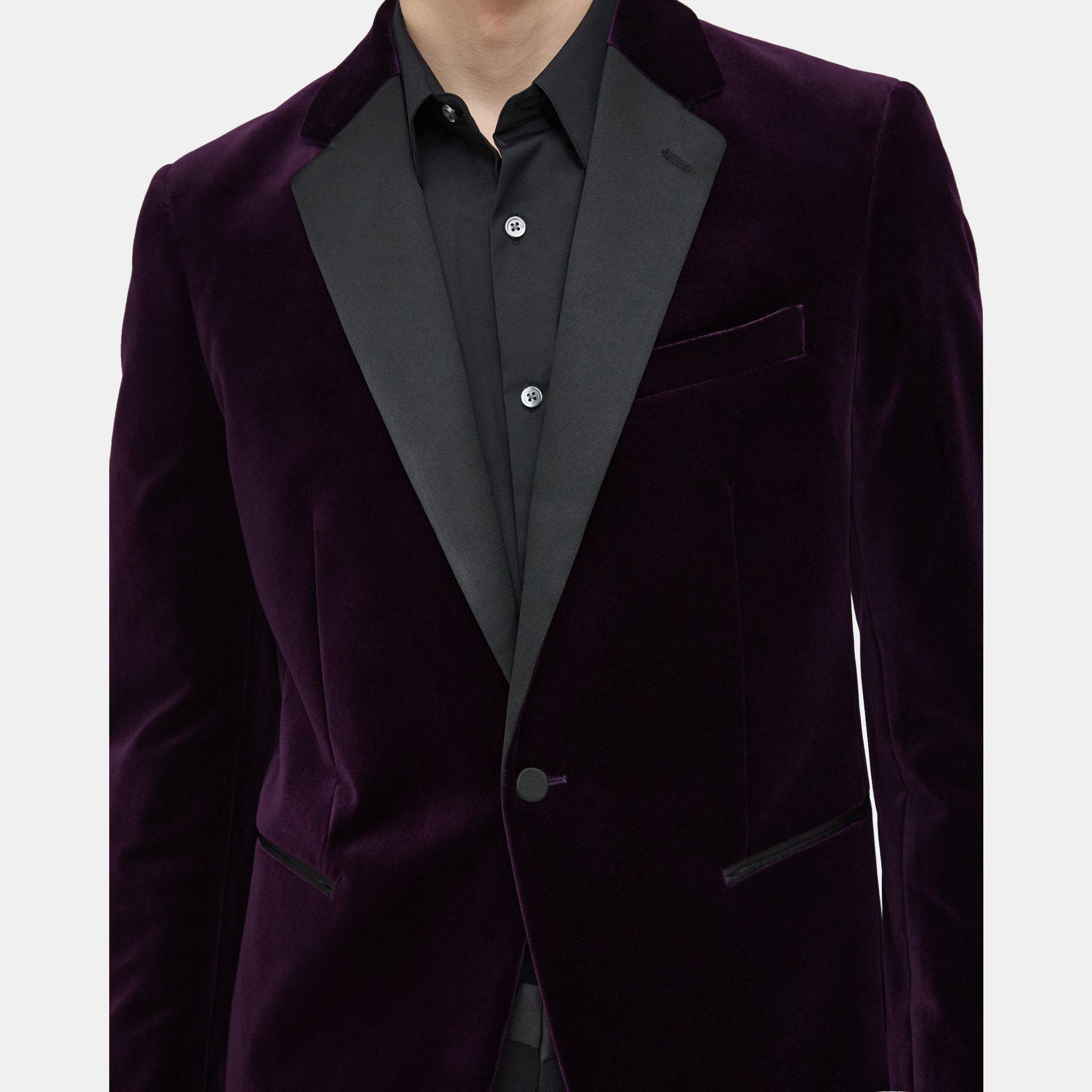 Theory velvet outlet tuxedo jacket