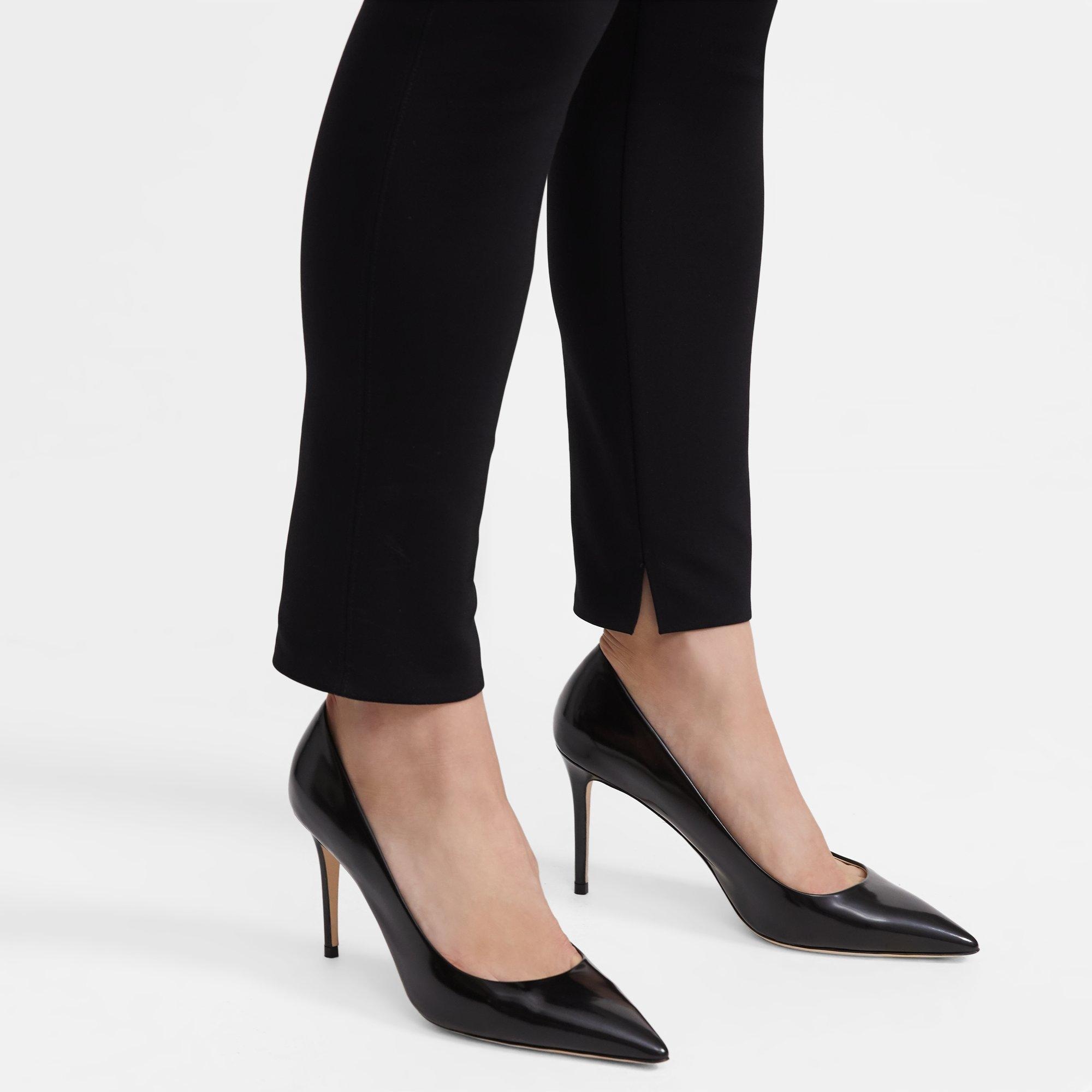 Black Patent Leather Pointy Toe Pumps, Romy 85