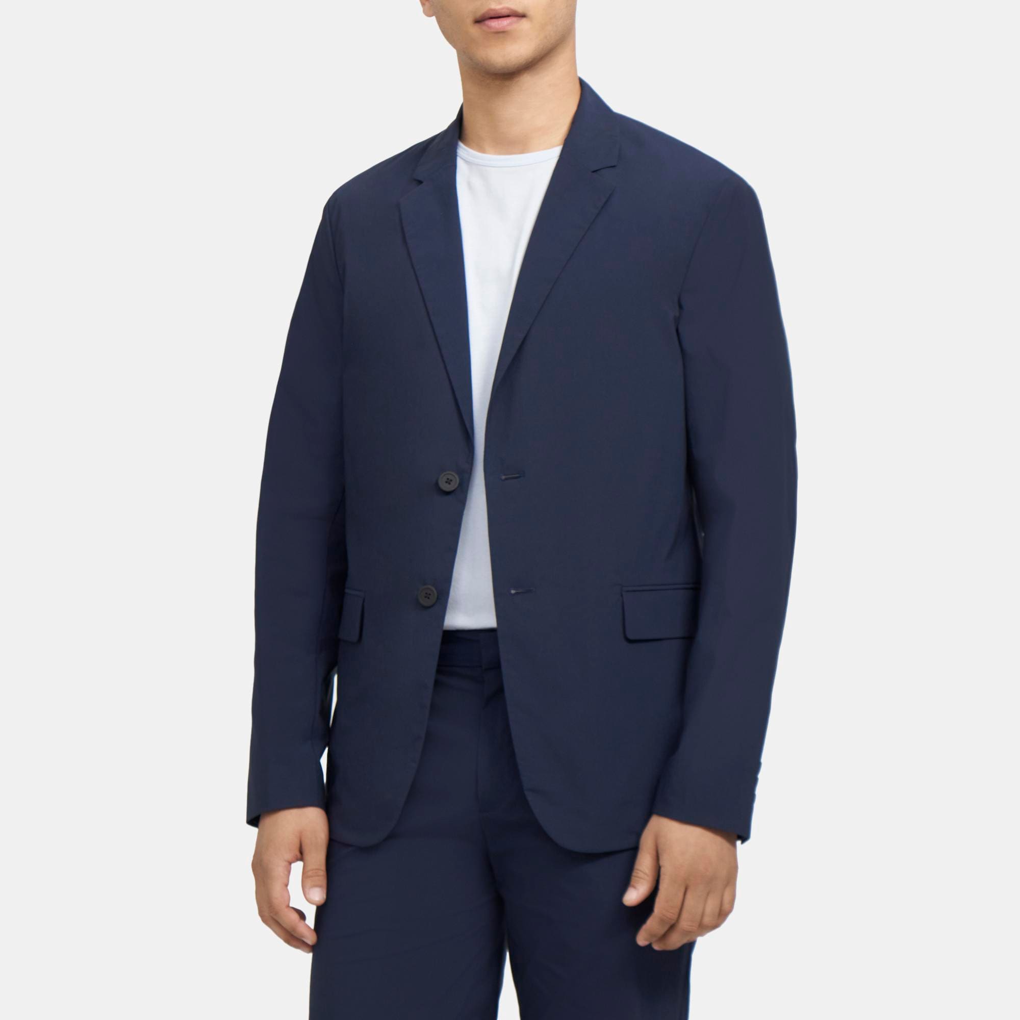 Cotton Blend Relaxed-Fit Blazer | Theory Outlet