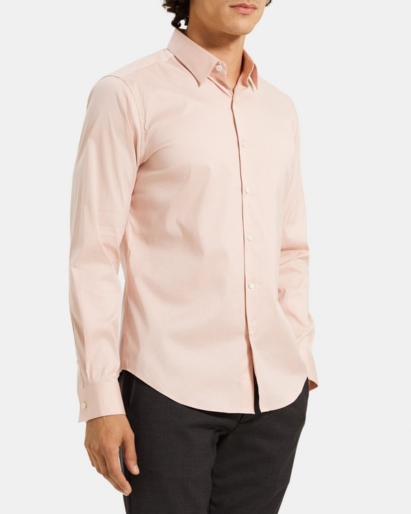 띠어리 Theory Tailored Shirt In Stretch Cotton,ROSE SMOKE