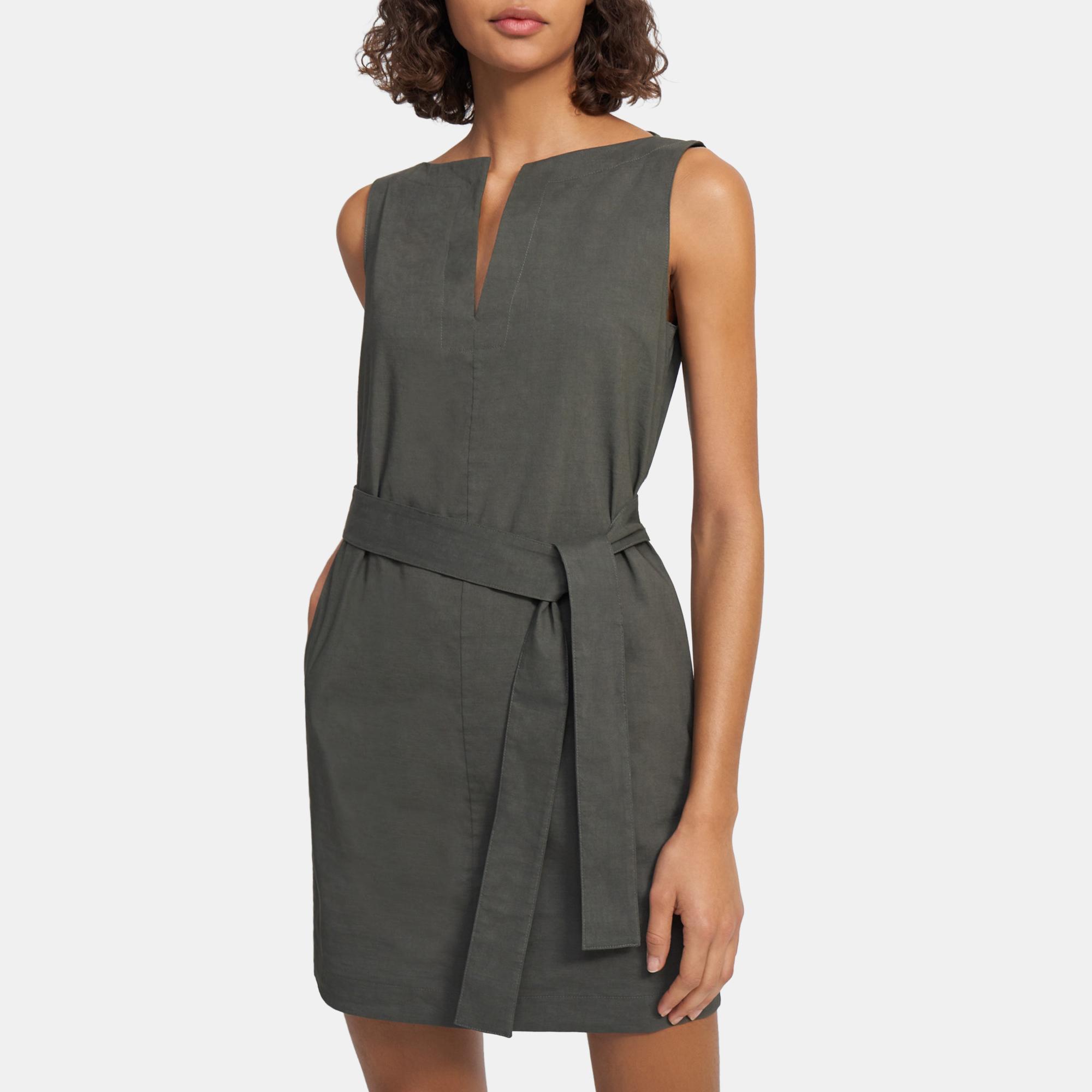 Theory linen shop shift dress