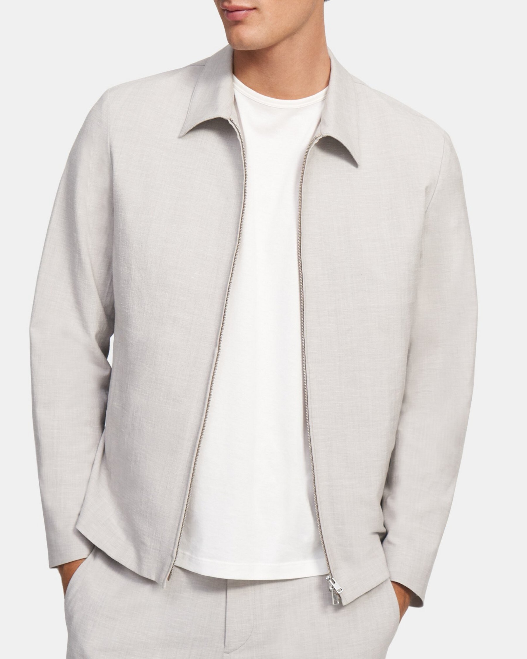 Theory Zip-Up Jacket in Wool Blend
