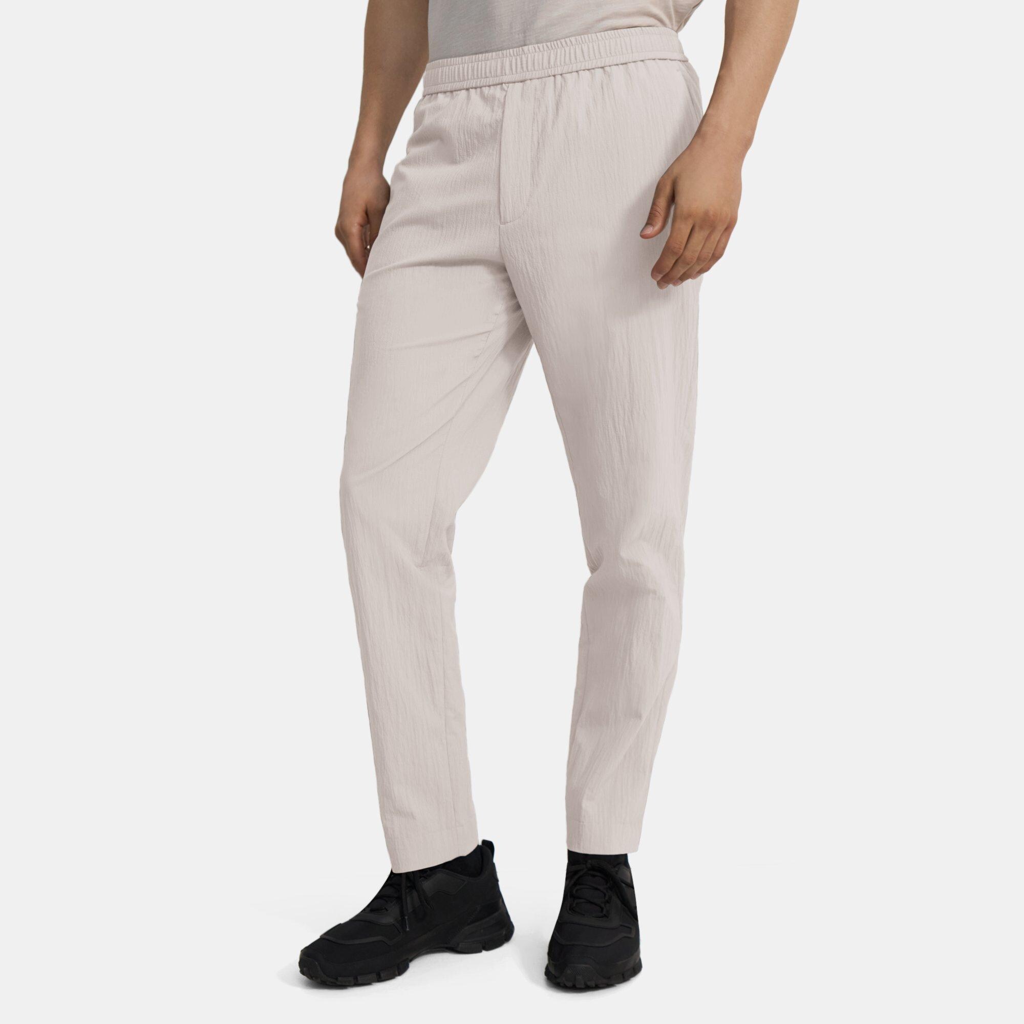 Piqué Nylon Straight-Leg Pant | Theory Outlet