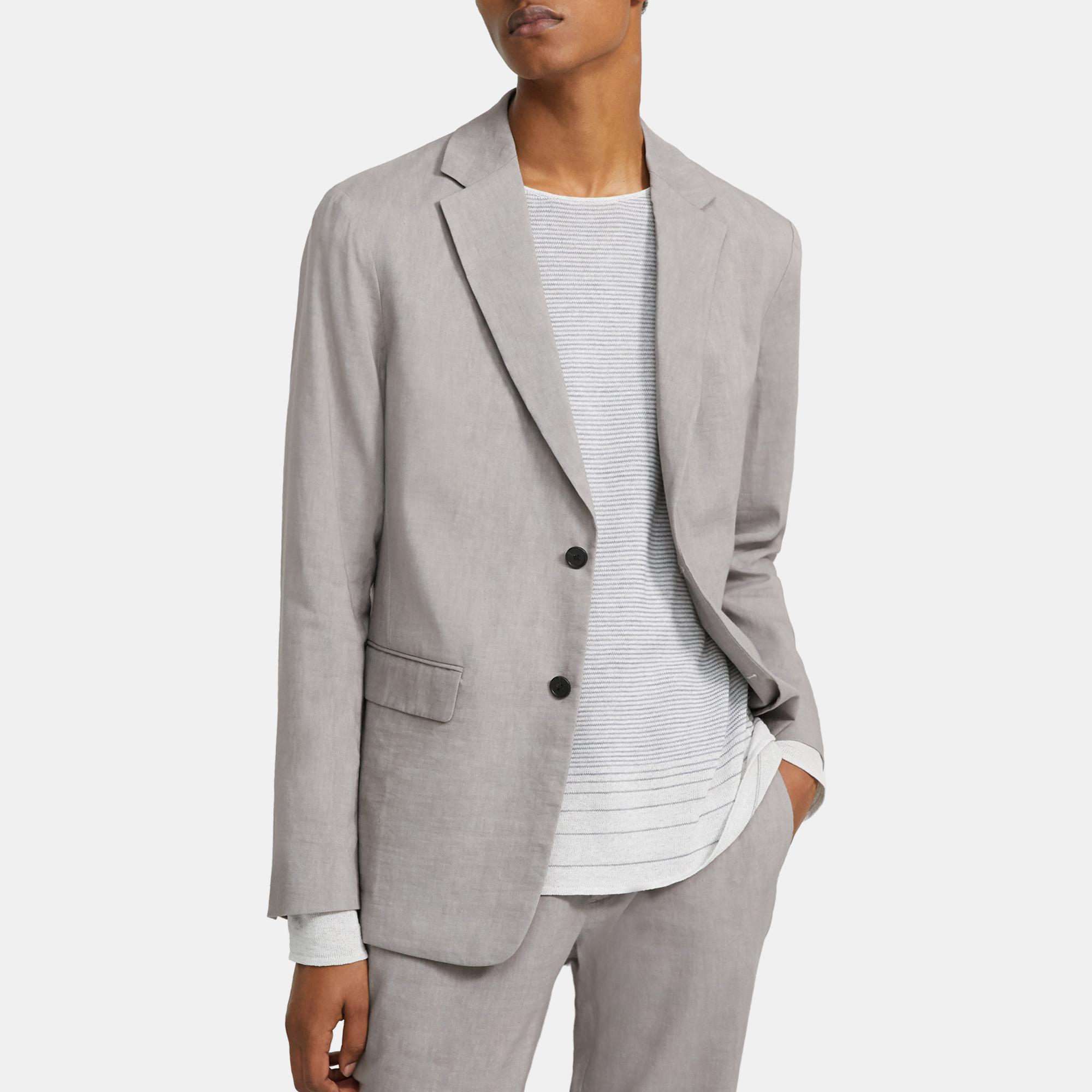 Stretch Linen Unstructured Blazer | Theory Outlet