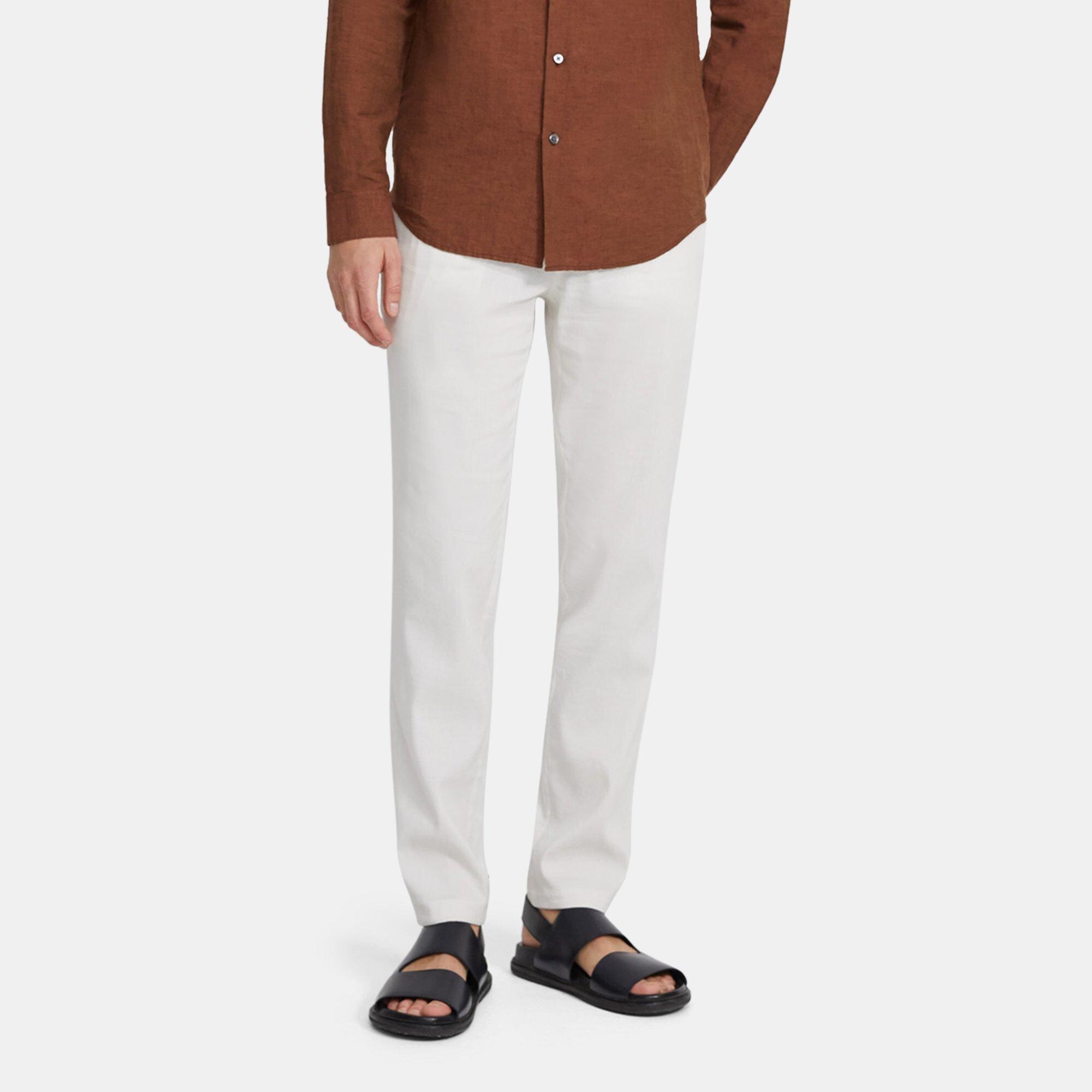 Stretch Linen Classic-Fit Pant | Theory Outlet