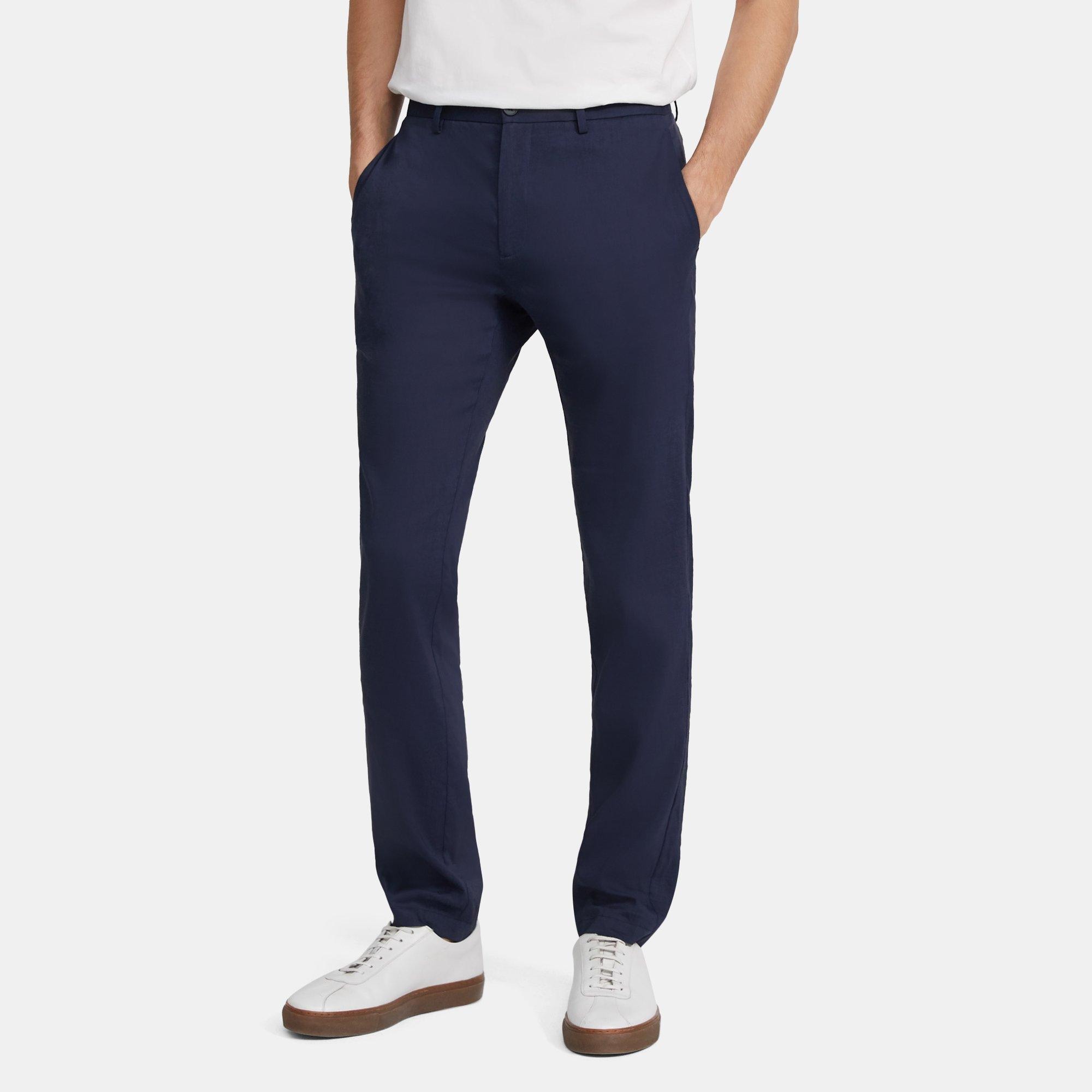 Stretch Linen Classic-Fit Pant | Theory Outlet