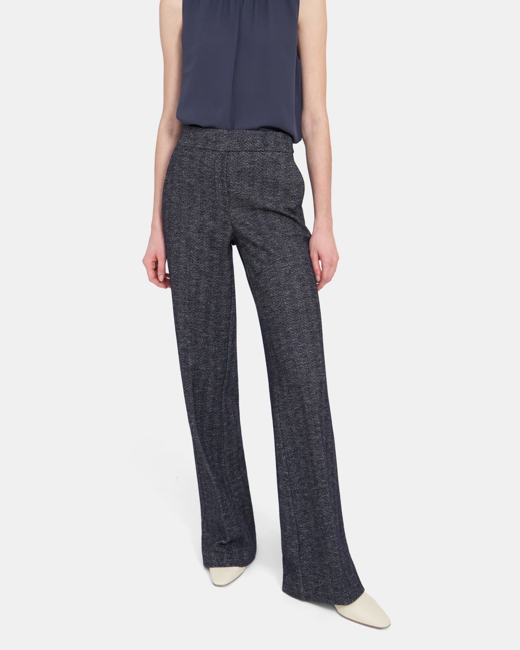 Flare Pant in Chevron Knit