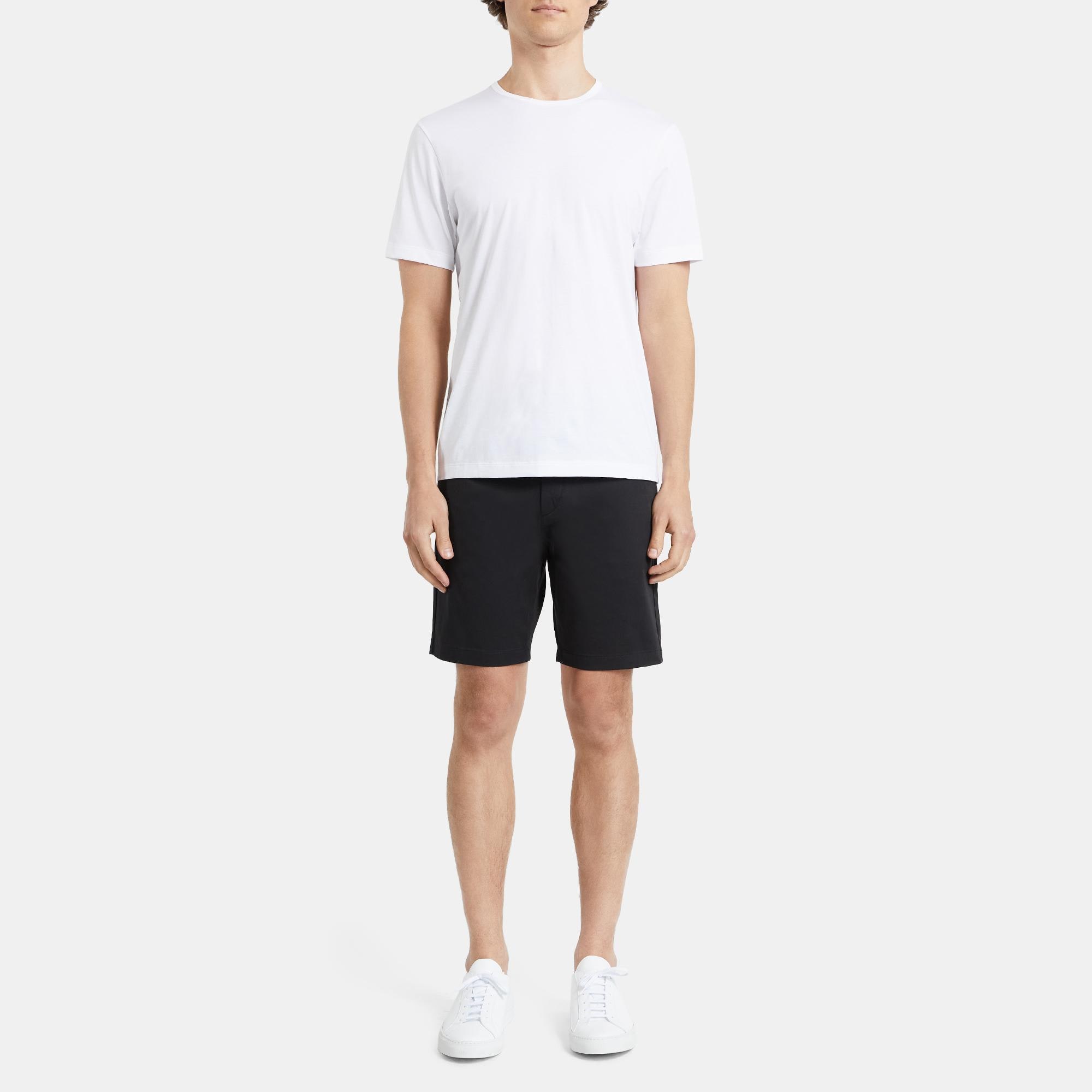 Theory Short-Sleeve Crewneck Tee in Luxe Cotton