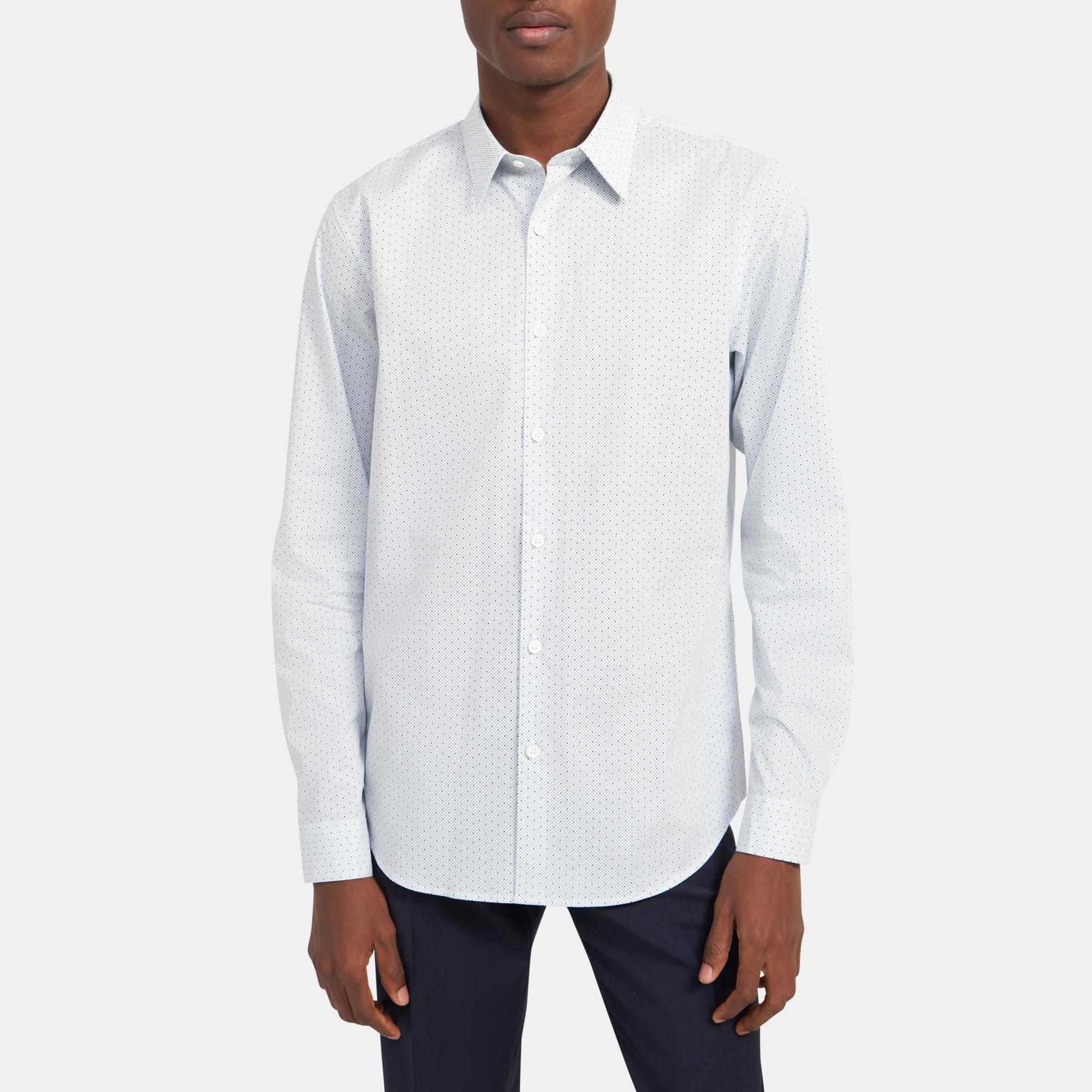 Theory Standard-Fit Shirt In Dot Print