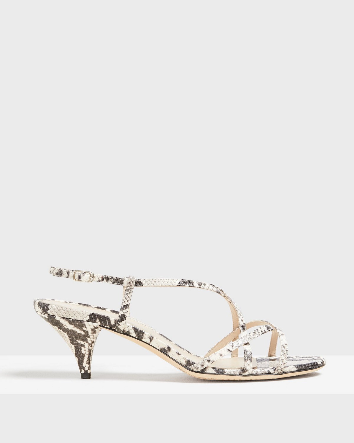 Theory Strappy Sandal in Python Print Leather