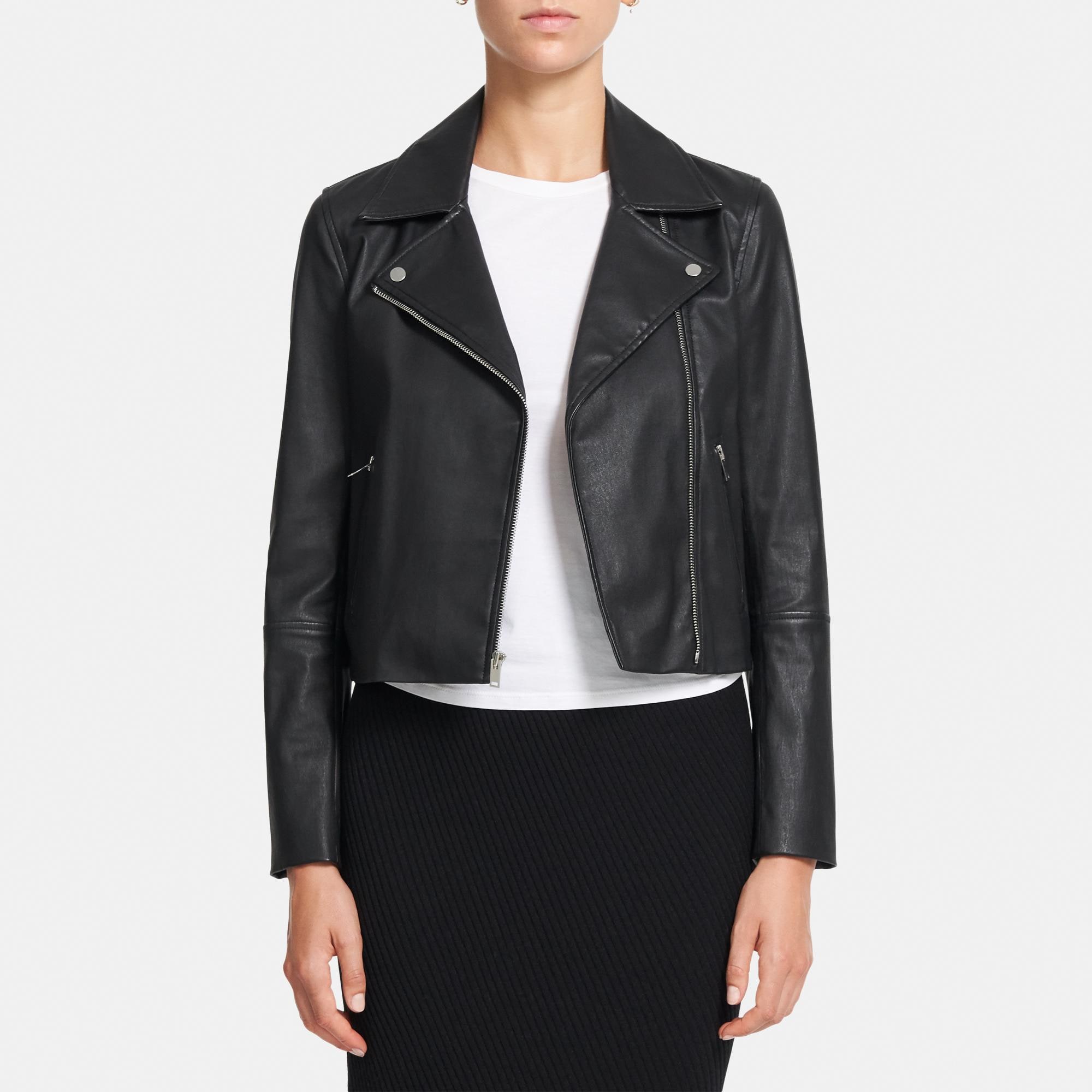 Leather Moto Jacket | Theory Outlet