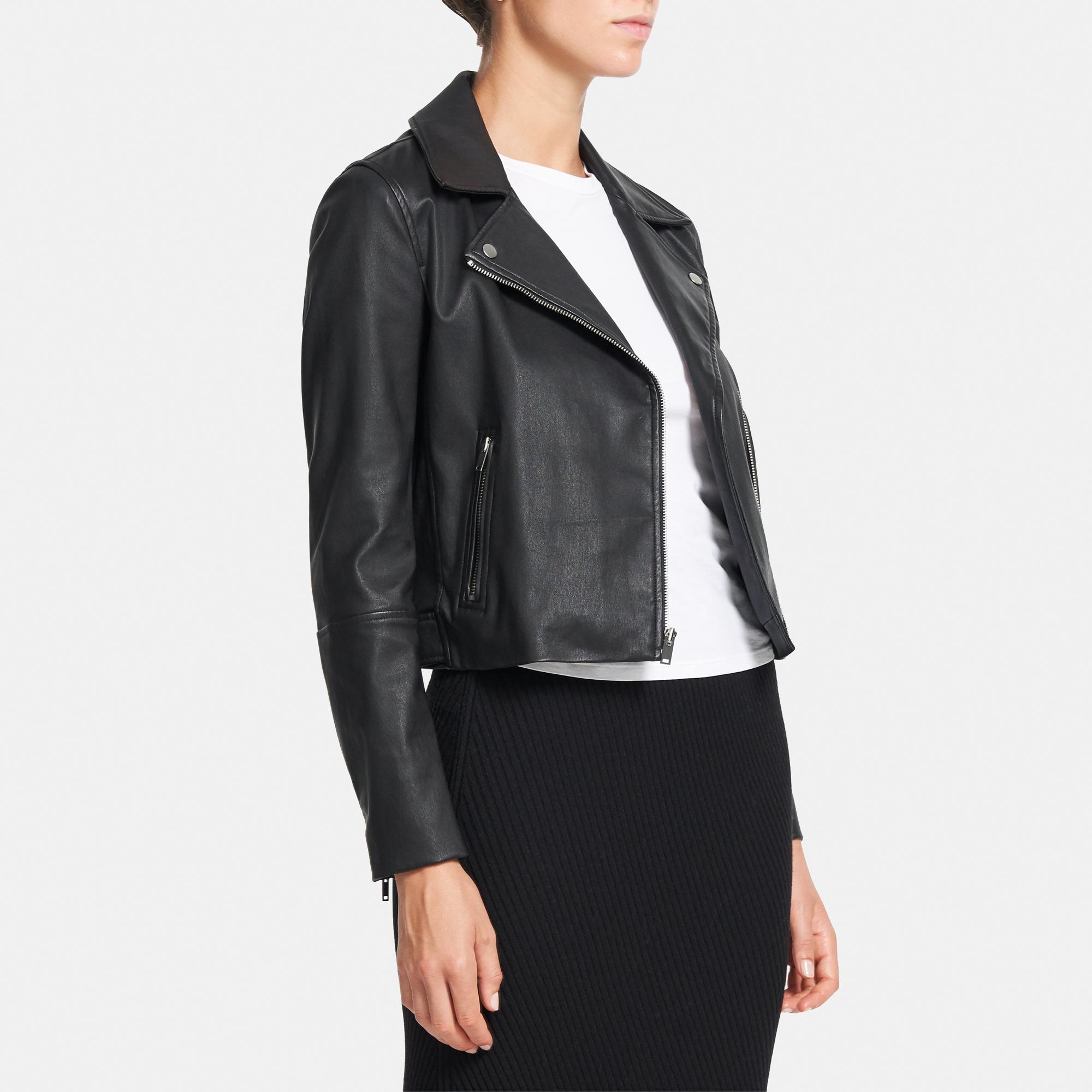 Leather Moto Jacket | Theory Outlet