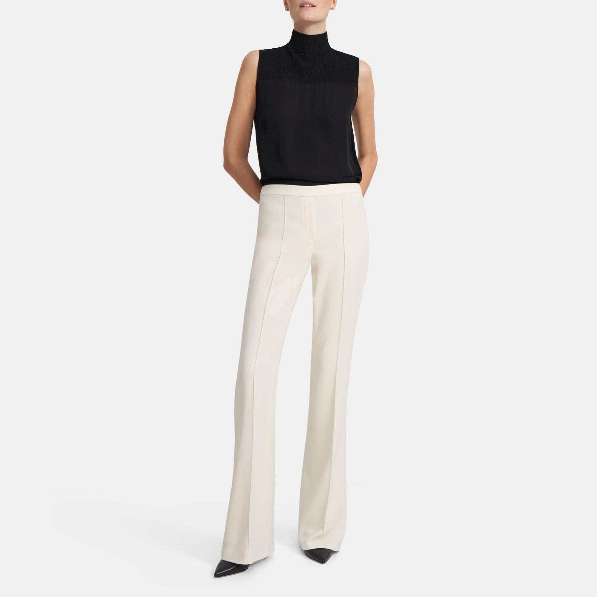 Crepe Flare Pull-On Pant