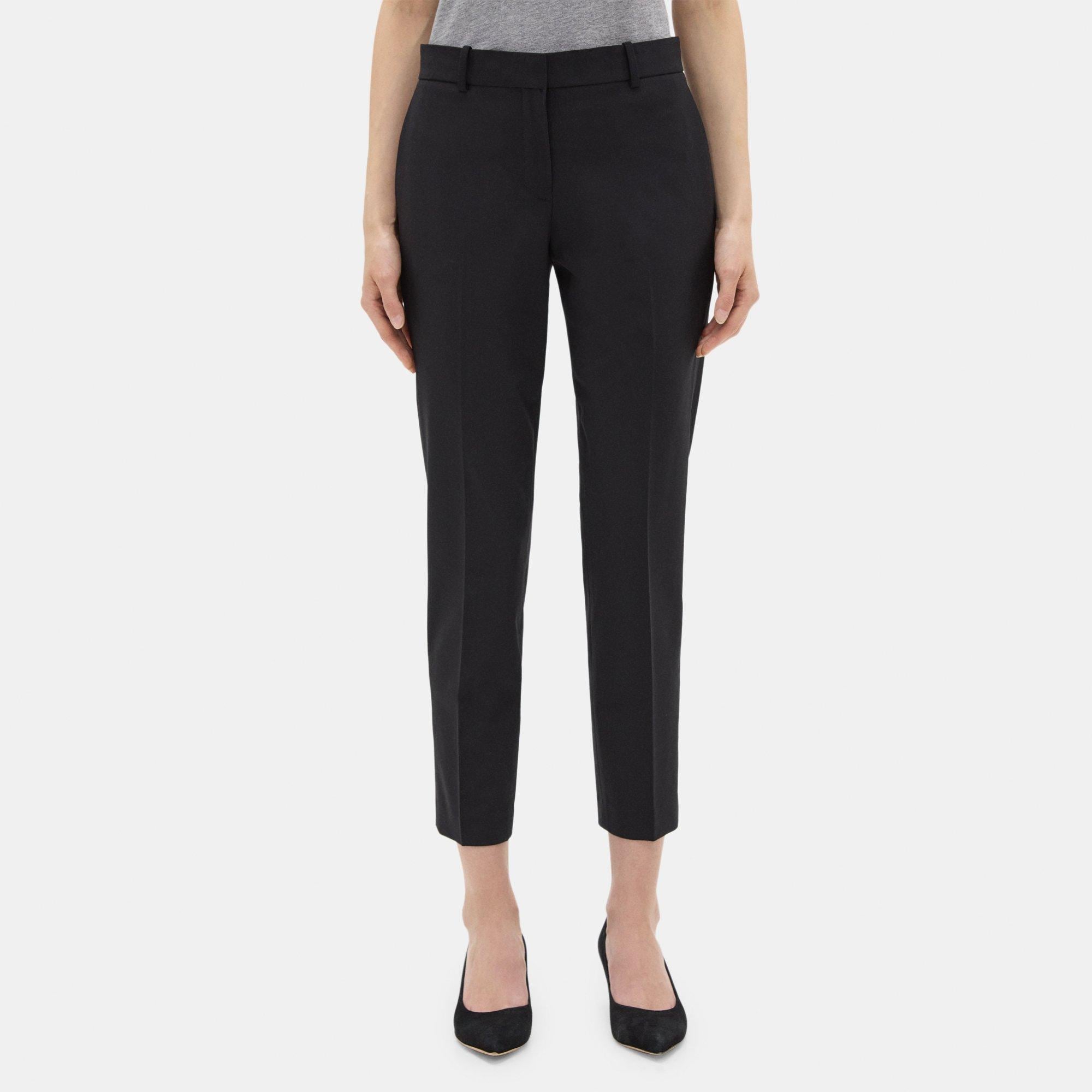 Sevona Stretch Wool Classic Crop Pant | Theory Outlet