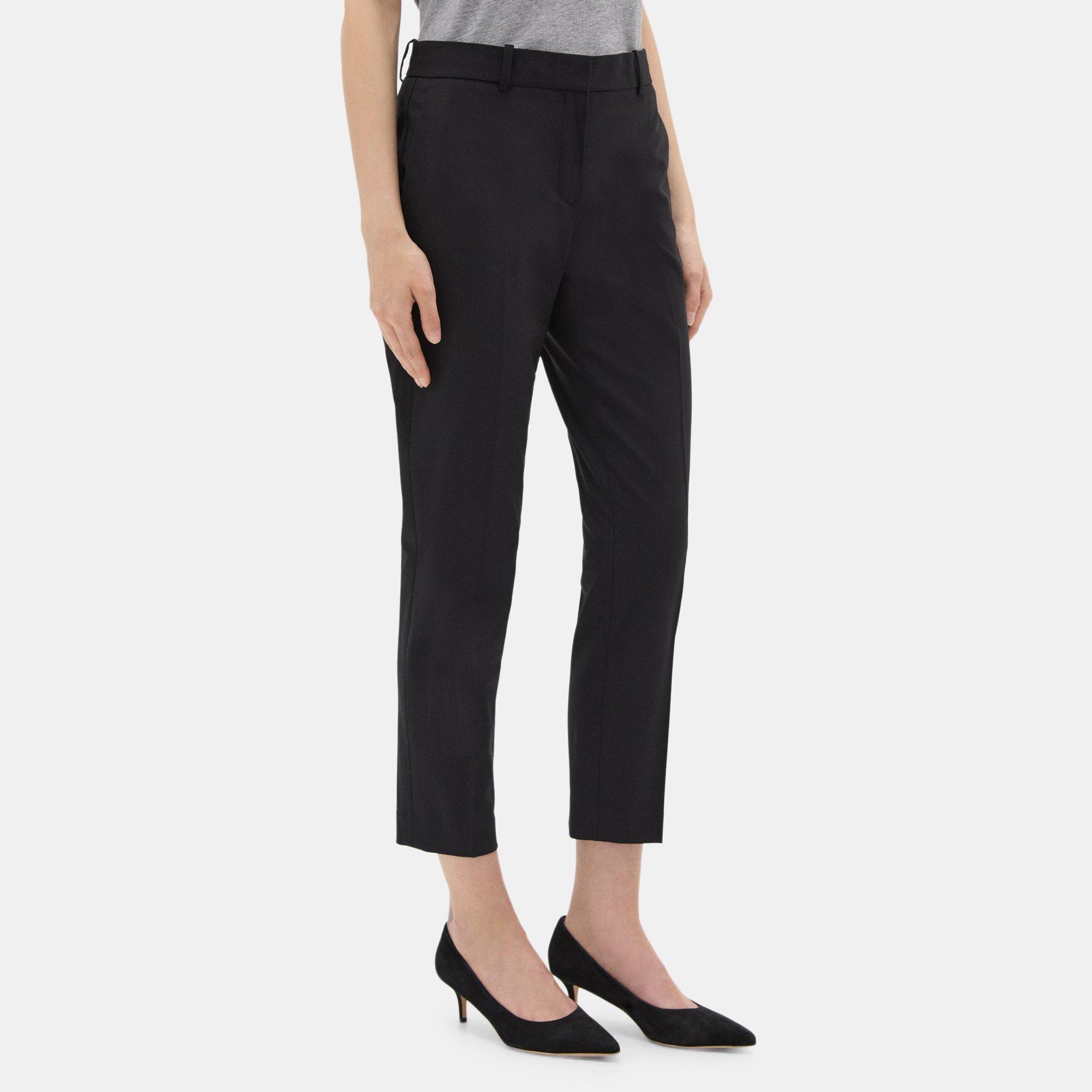 Sevona Stretch Wool Classic Crop Pant | Theory Outlet