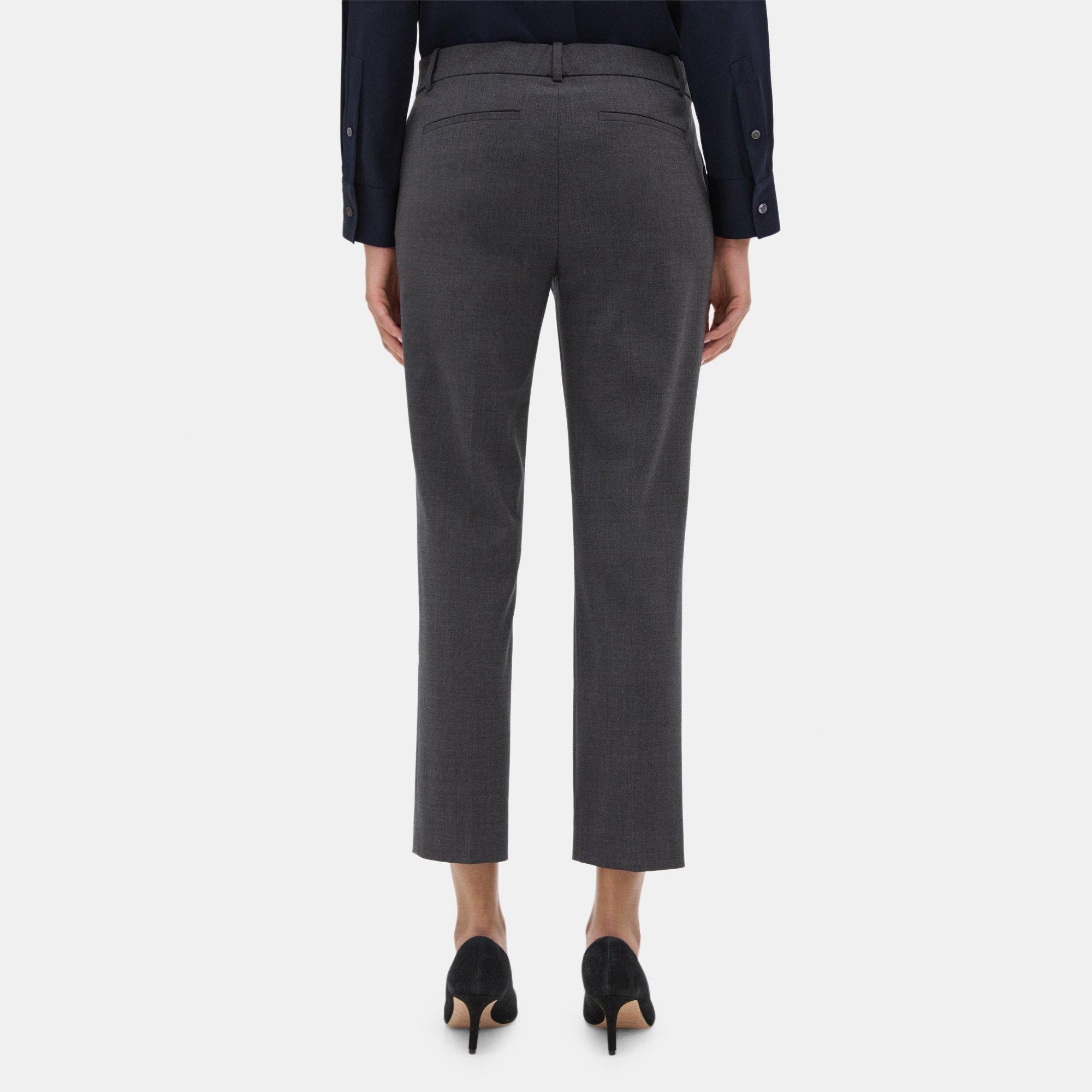 Sevona Stretch Wool Classic Crop Pant | Theory Outlet