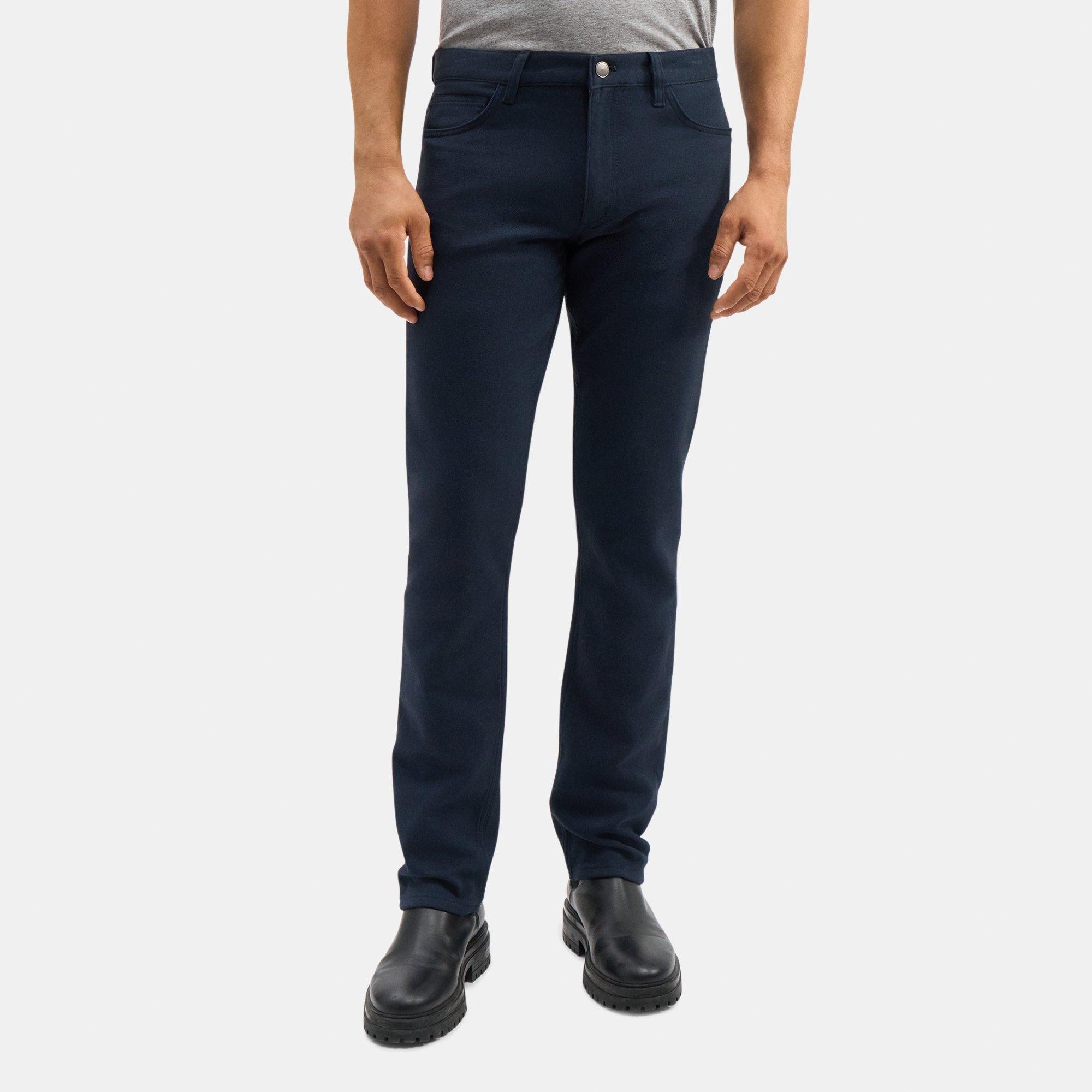 Stretch Cotton Twill Mélange Five-Pocket Pant | Theory Outlet